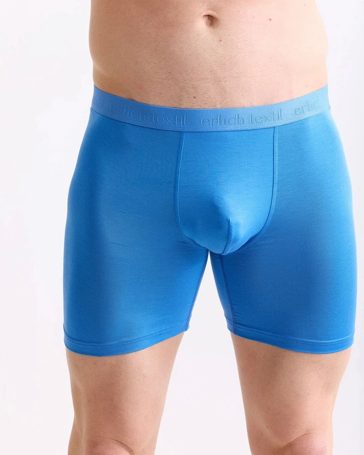 erlich textil Light Touch Lange Pants im 3er Pack für Männer aus Lyocell in kobaltblau