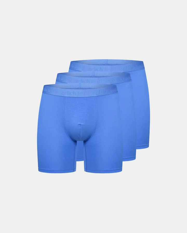 Produktseite: erlich textil Light Touch Lange Pants im 3er Pack für Männer aus Lyocell in kobaltblau