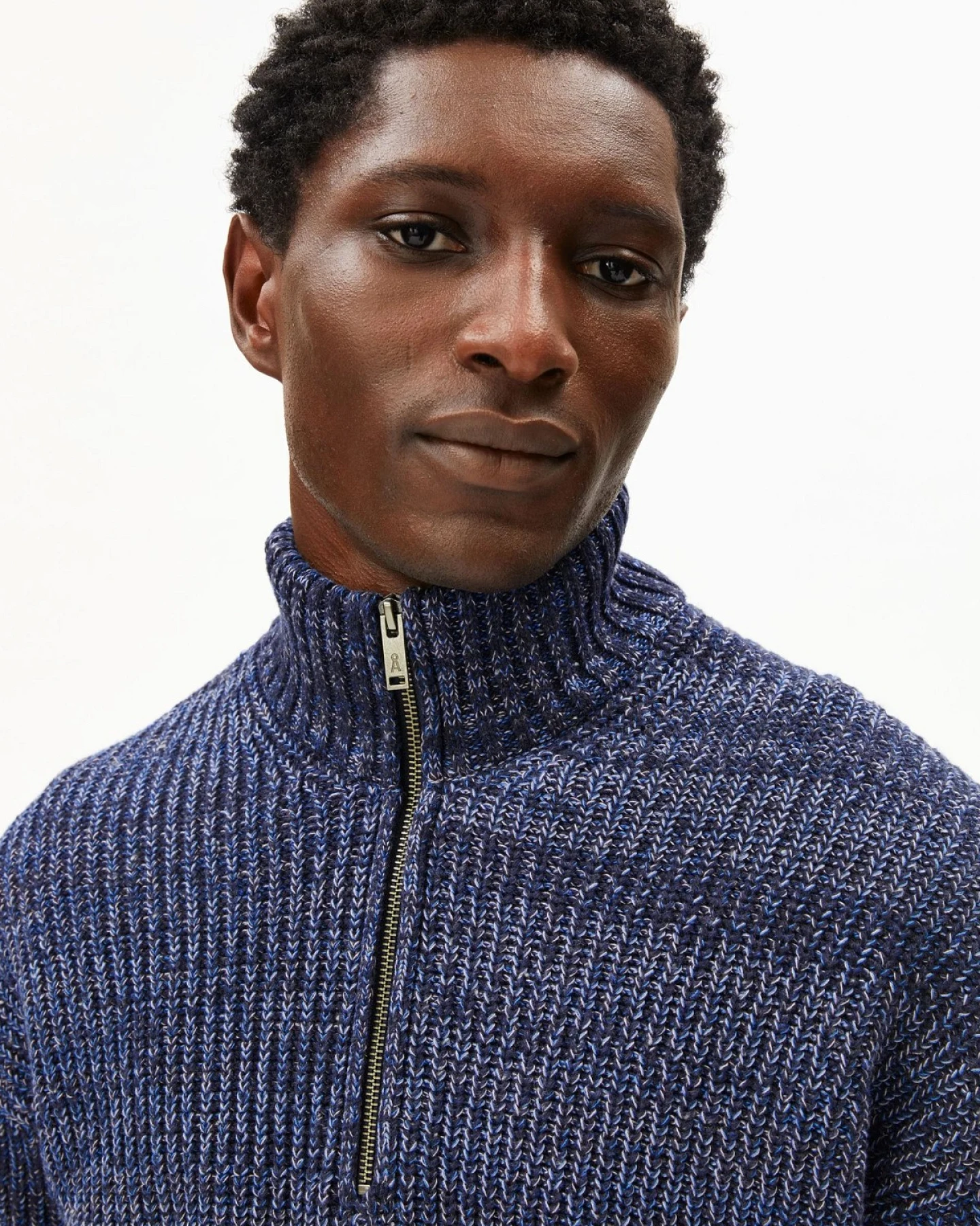 Strickpullover Michaael Mouline Wollmix Blau – Ansicht 3