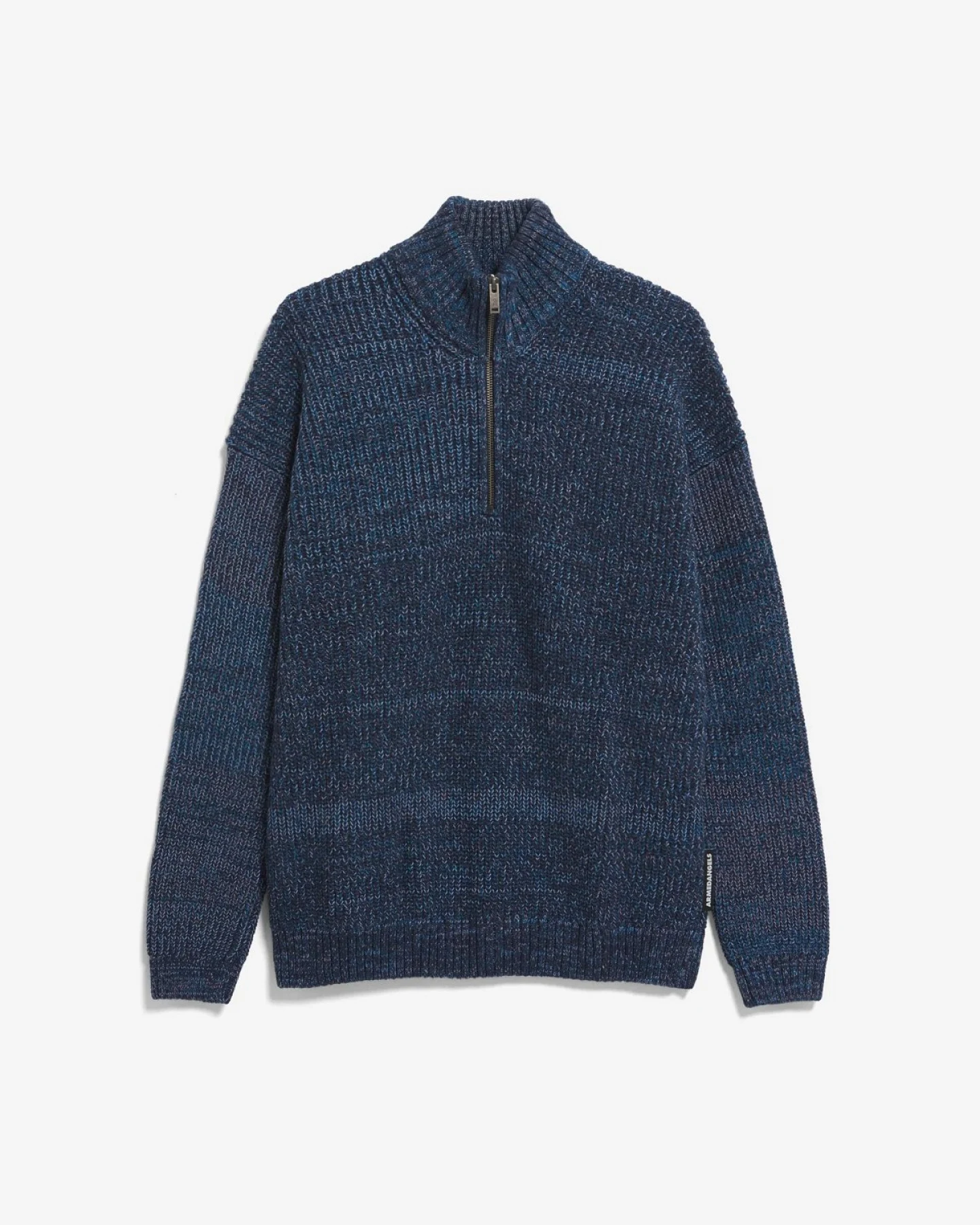 Strickpullover Michaael Mouline Wollmix Blau – Ansicht 6