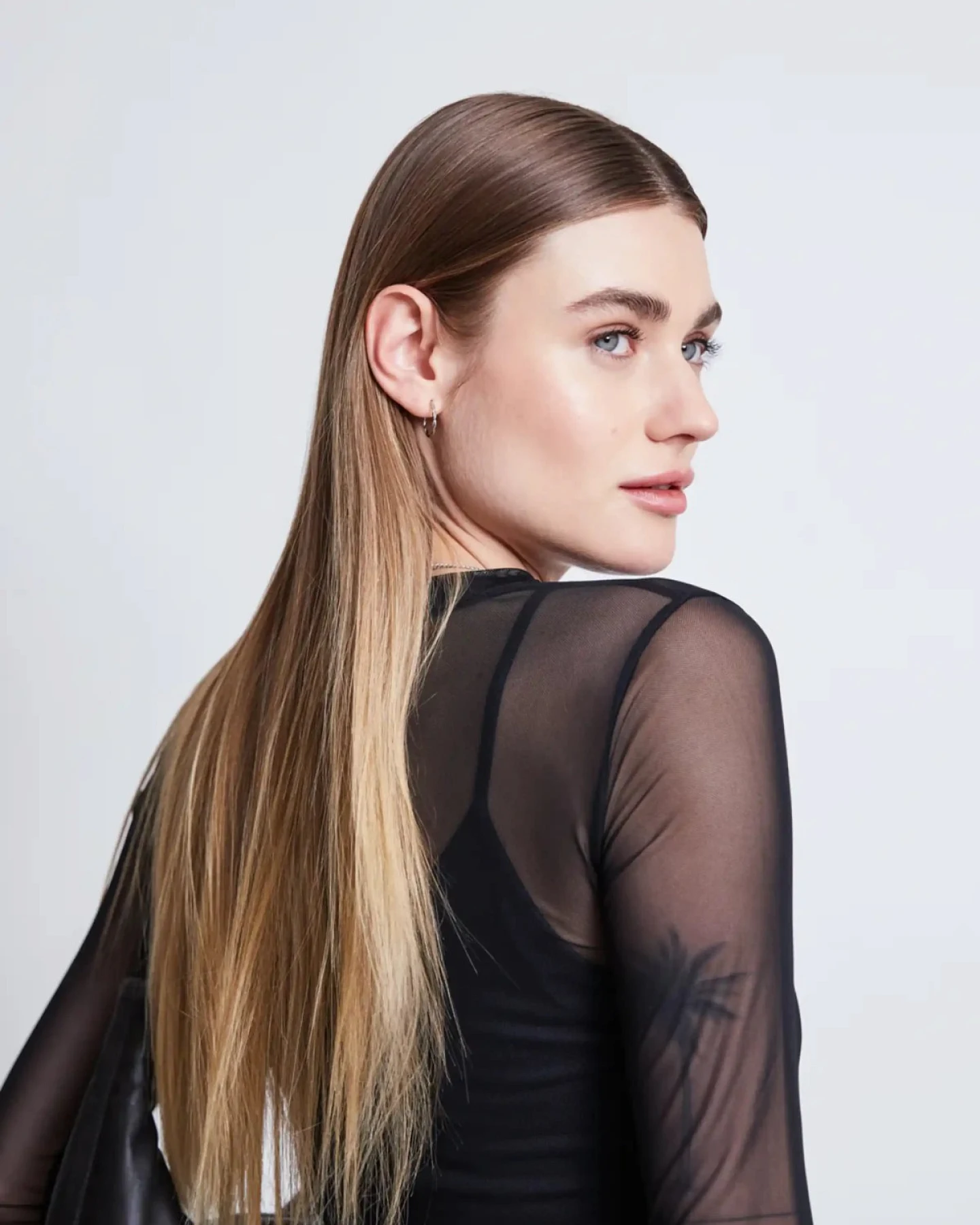 Longsleeve Dora Mesh Schwarz – Ansicht 2