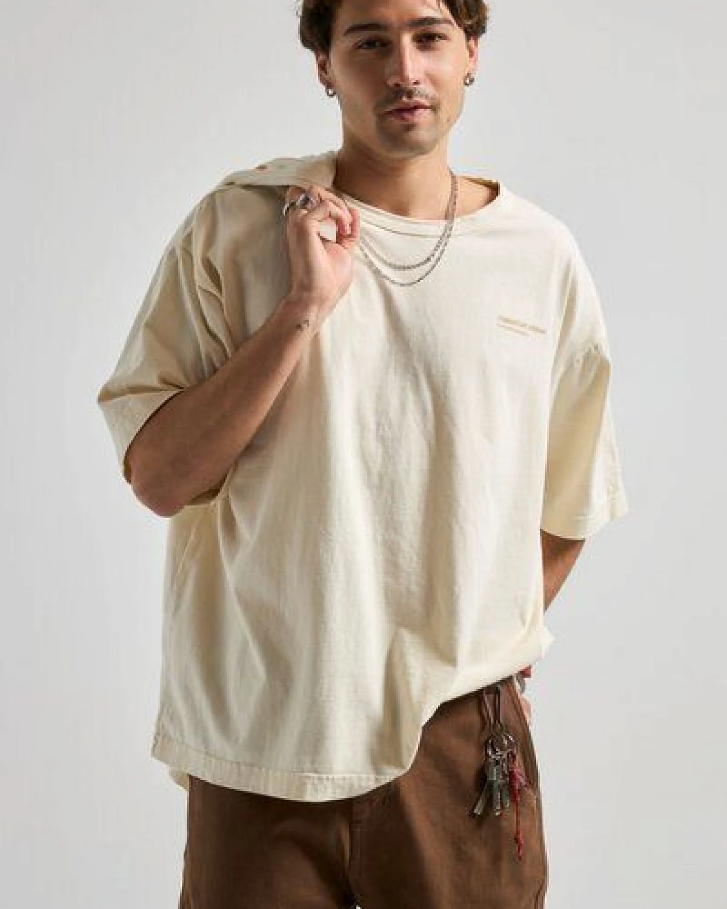 Trendsplant Core Oversized T-shirt Antique White – Ansicht 3