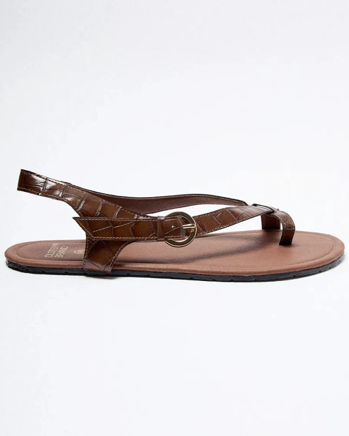 Clotsy Damen vegan Sandalen Matilda Schokolade