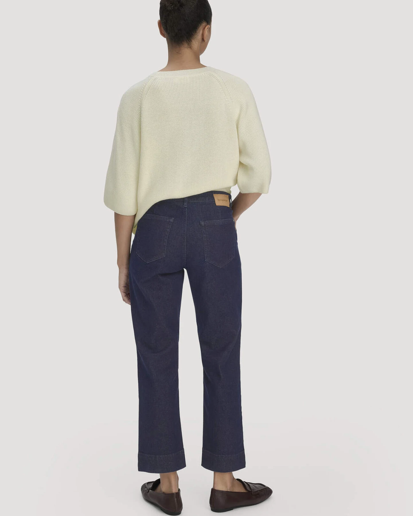 hessnatur Damen Jeans ELENY Culotte Straight Leg BETTER RECYCLED aus Bio-Denim - blau - Größe 34/29 – Ansicht 2