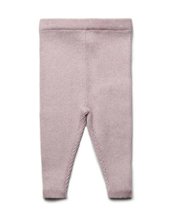Puri Organic Kleinkinder Legging Rippenstrick Bio Baumwolle Wolle