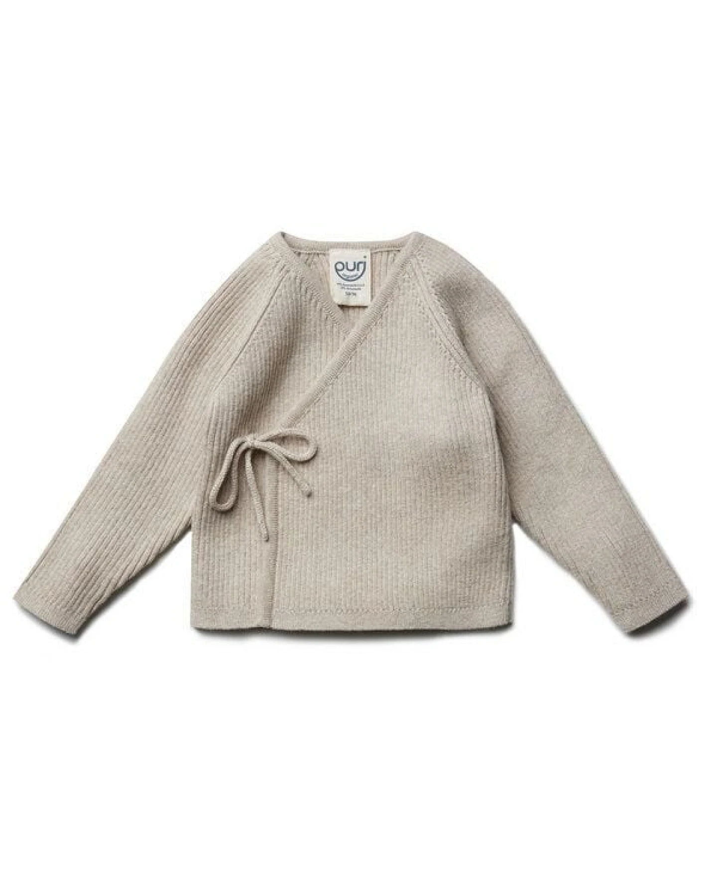 Puri Organic Baby Kimono Jacke Rippenstrick Bio Baumwolle Wolle – Ansicht 2