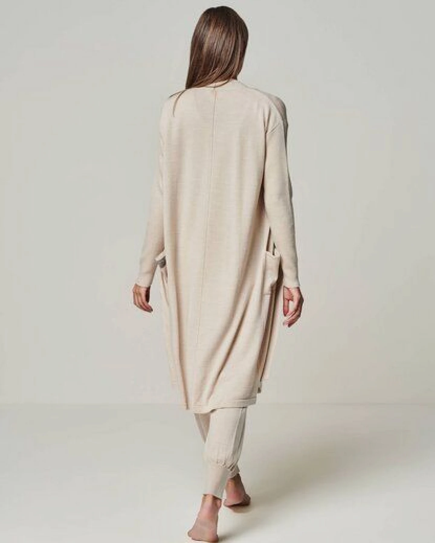 YOU LOOK PERFECT Merino Loungewear Set "Cardigan Blossom & Top Blossom & Hose Bella" – Ansicht 4