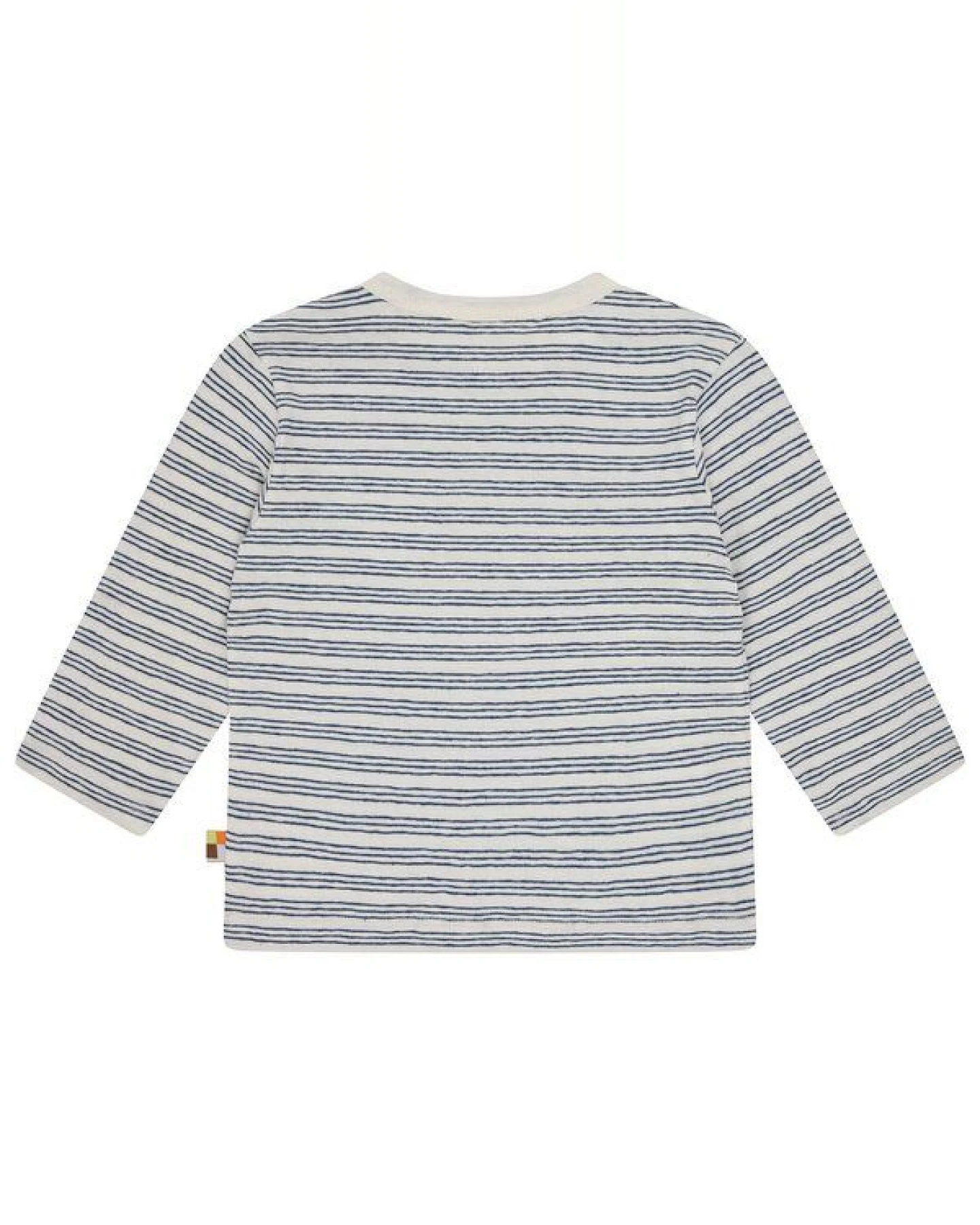 loud + proud Babys & Kinder Shirt Streifen mit Leinen, GOTS-zertifiziert – Ansicht 2