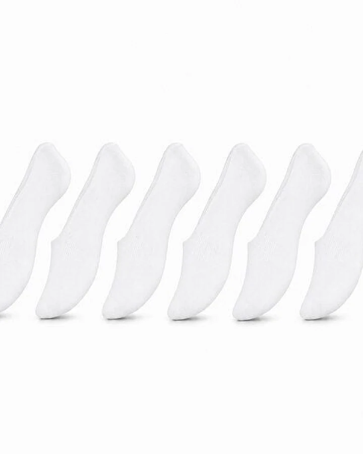 Bruno Barella Damen PREMIUM Unsichtbare Füßlinge 6er-Pack aus Bio-Baumwolle – Schwarz oder Weiß