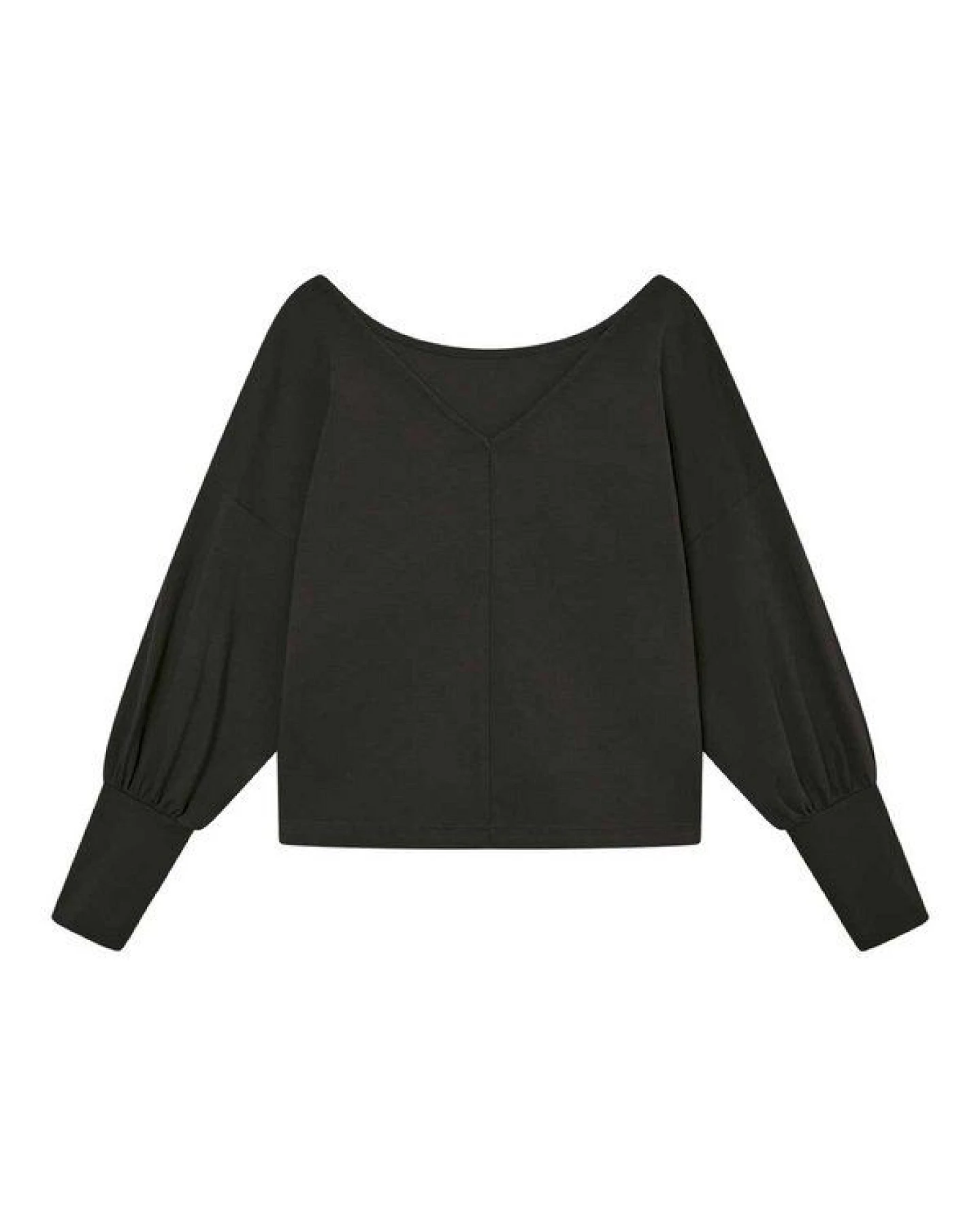 WiDDA berlin schwarzes Longsleeve AVA aus Bio-Baumwolle – Ansicht 3