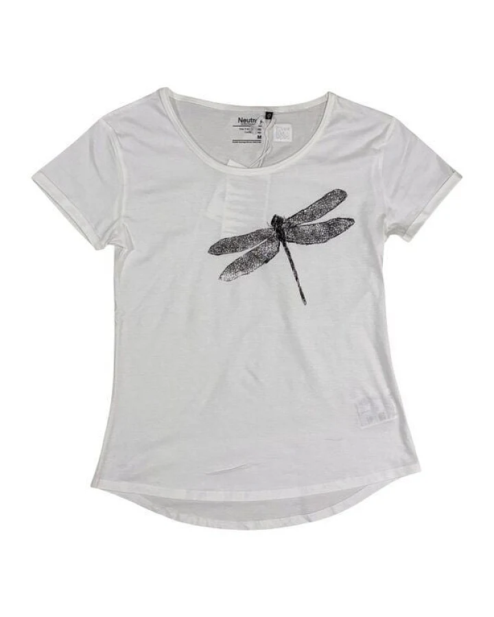 ilovemixtapes Libelle Ladies´ Roll Up Sleeve T-Shirt White