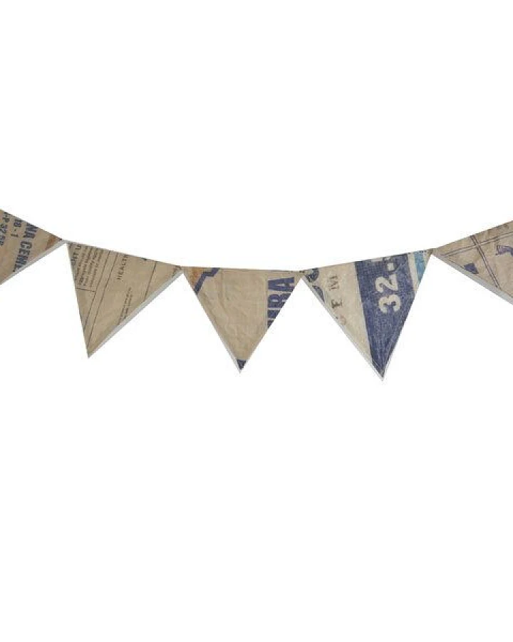 Nyuzi Blackwhite Upcycling Wimpelkette