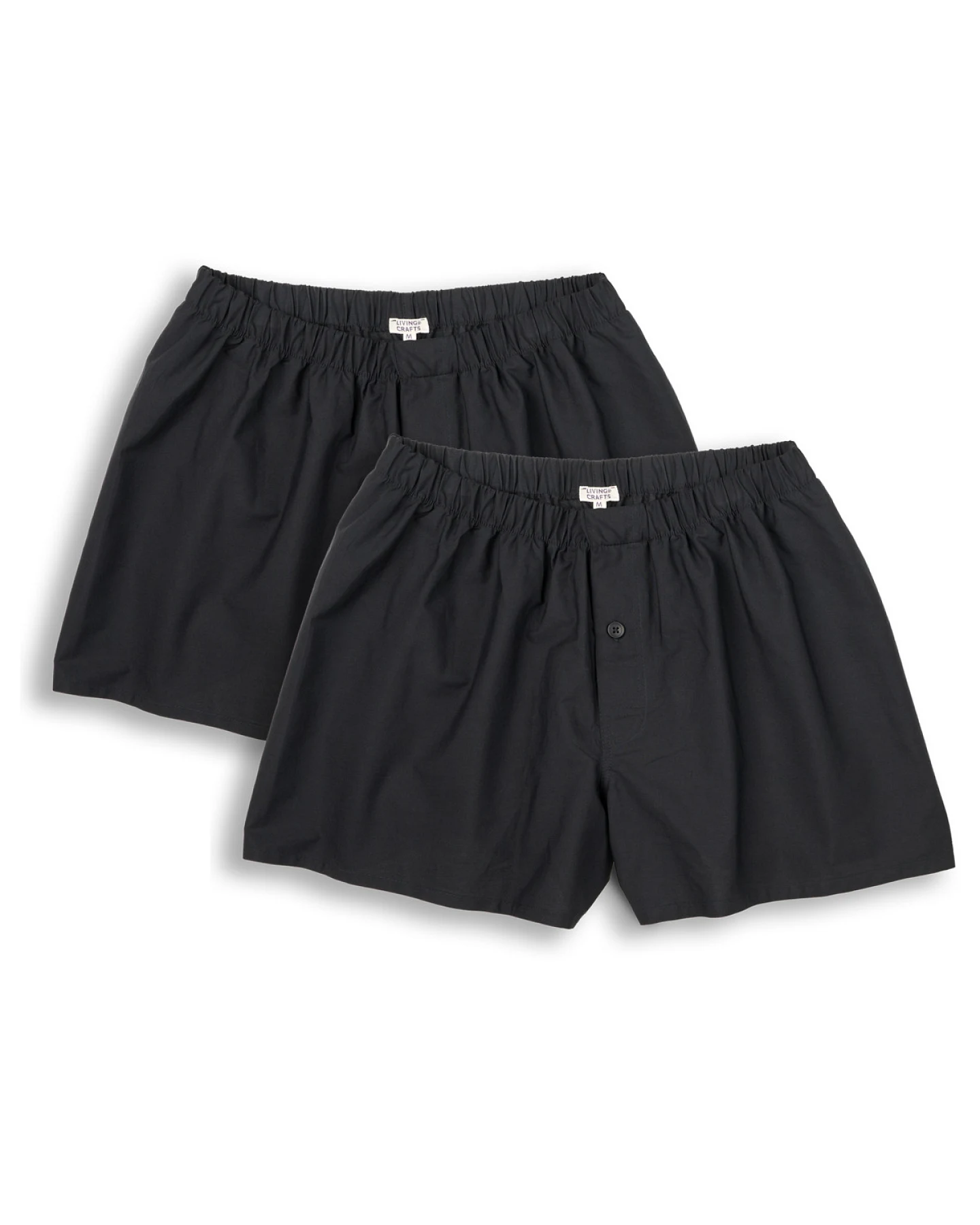 Herren Boxer-Shorts, 2er-Pack Schwarz – Ansicht 2