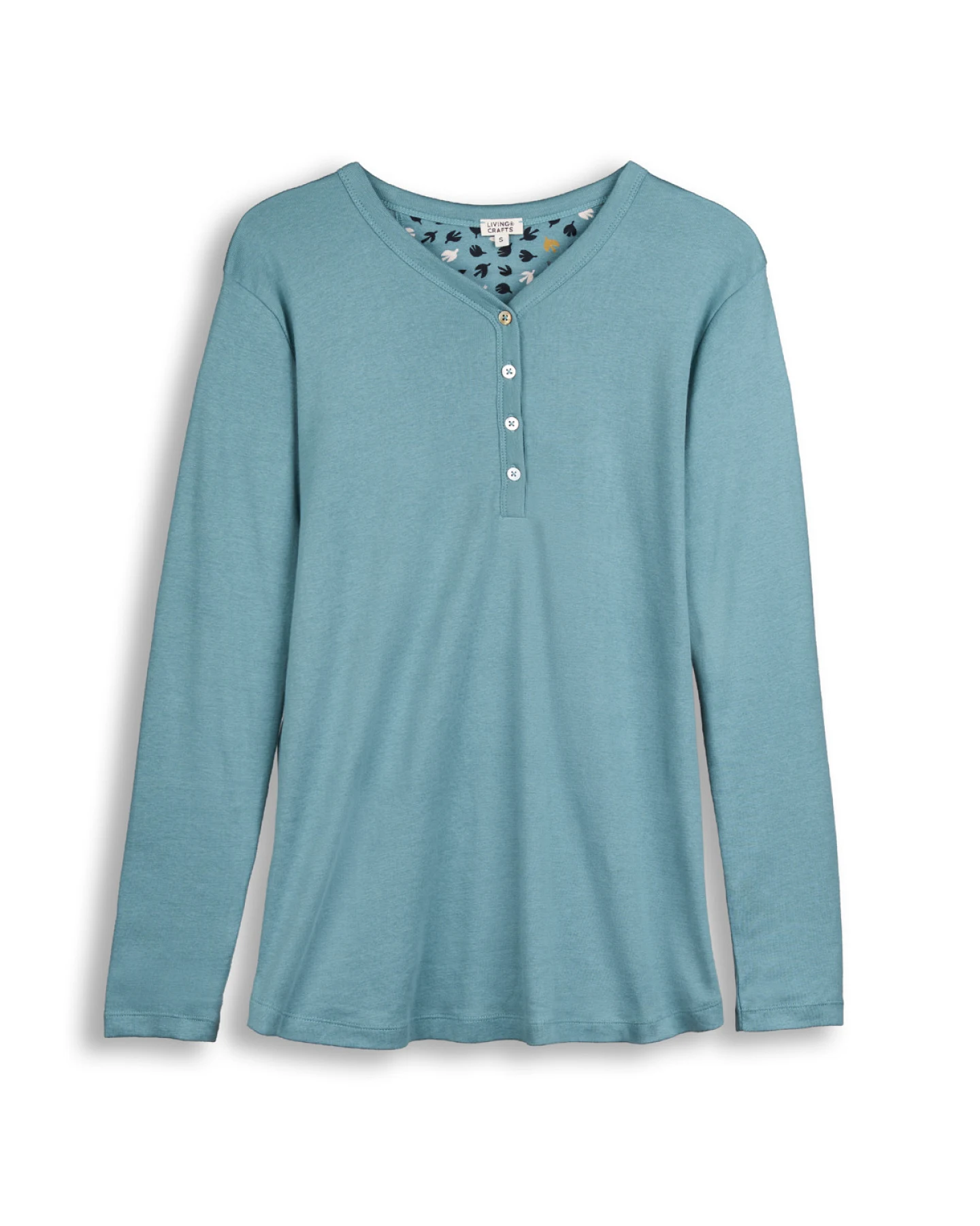 Damen Schlaf-Shirt Türkis – Ansicht 2