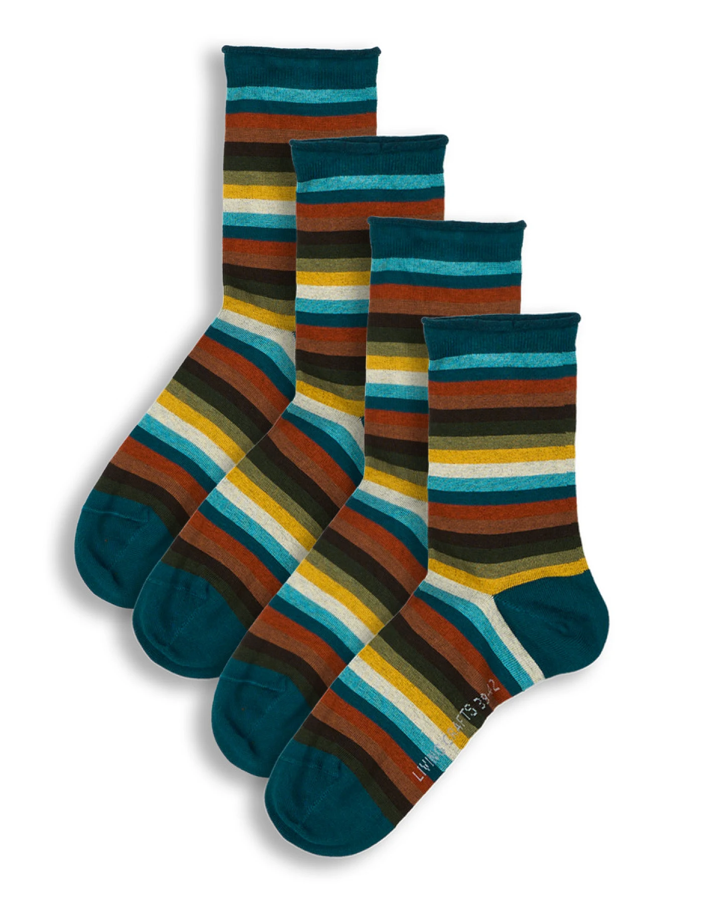 Damen Socken, 2er-Pack Gestreift – Ansicht 2