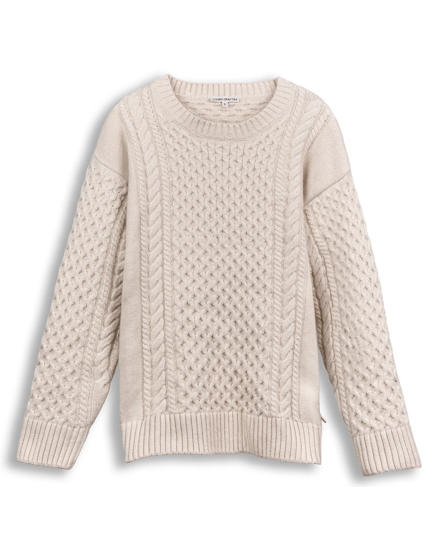 Damen Strickpullover Beige – Ansicht 2