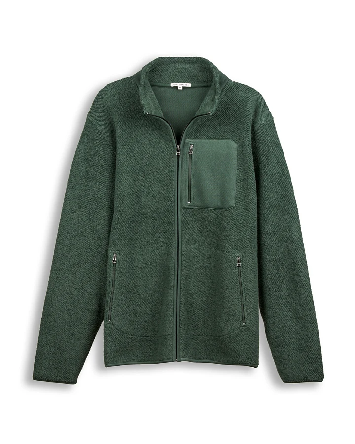Herren Fleece-Jacke Grün
