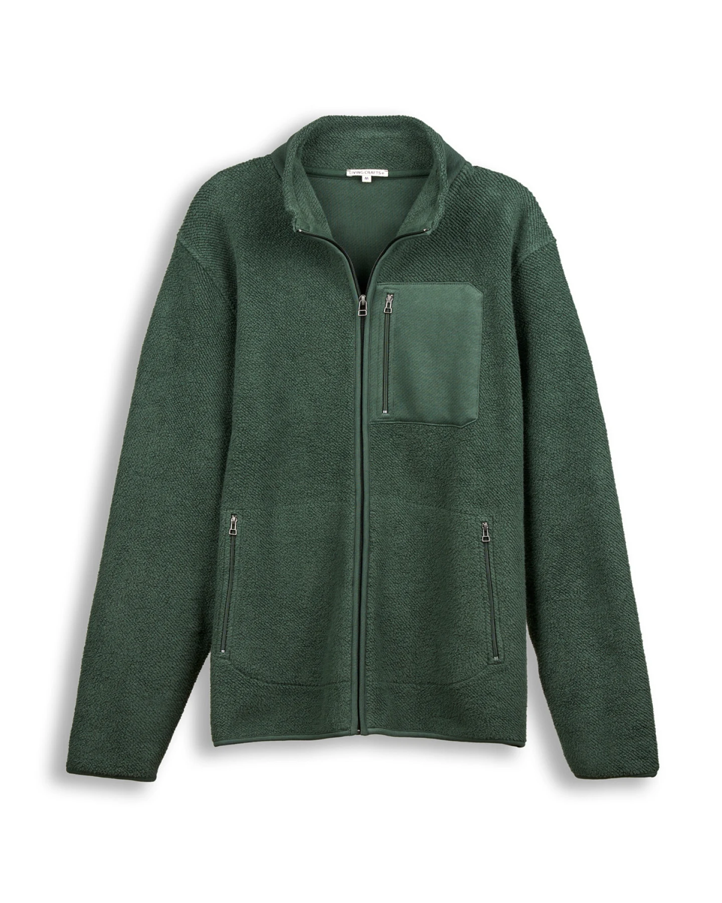 Herren Fleece-Jacke Grün – Ansicht 2