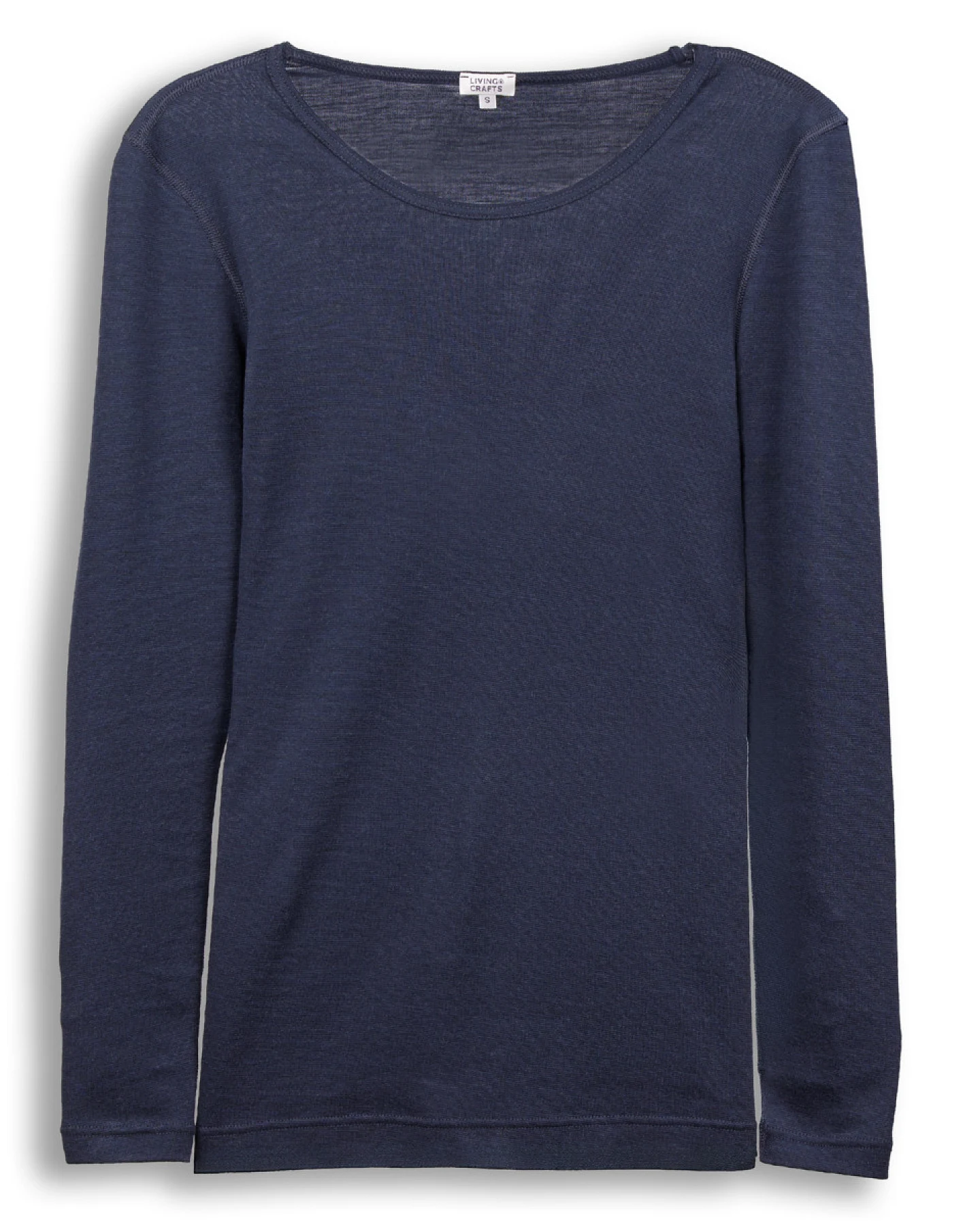 Damen Langarm-Unterhemd Blau – Ansicht 2