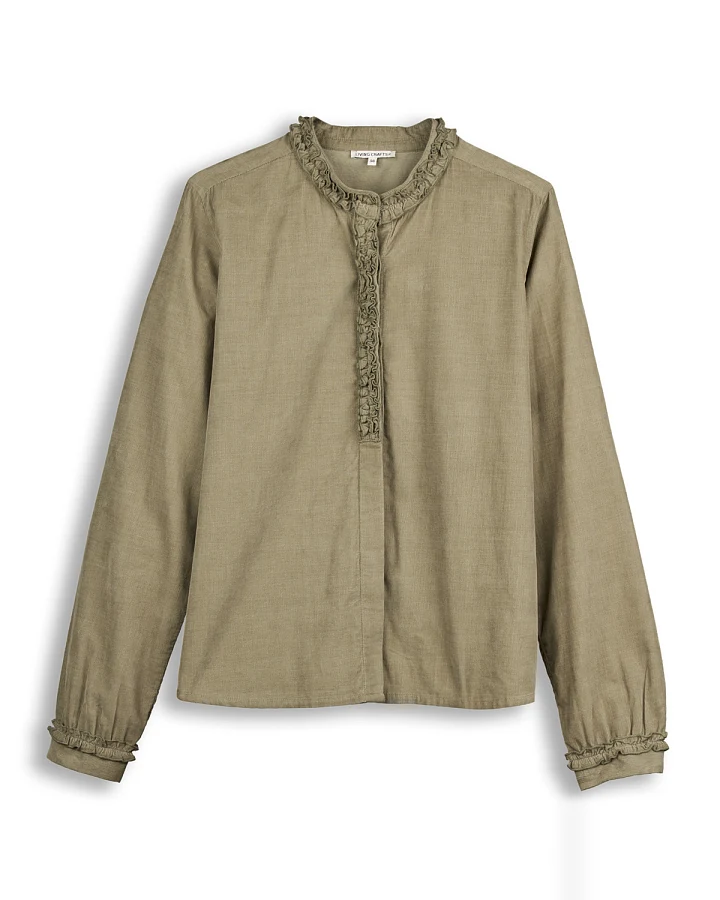 Damen Hemdbluse Khaki