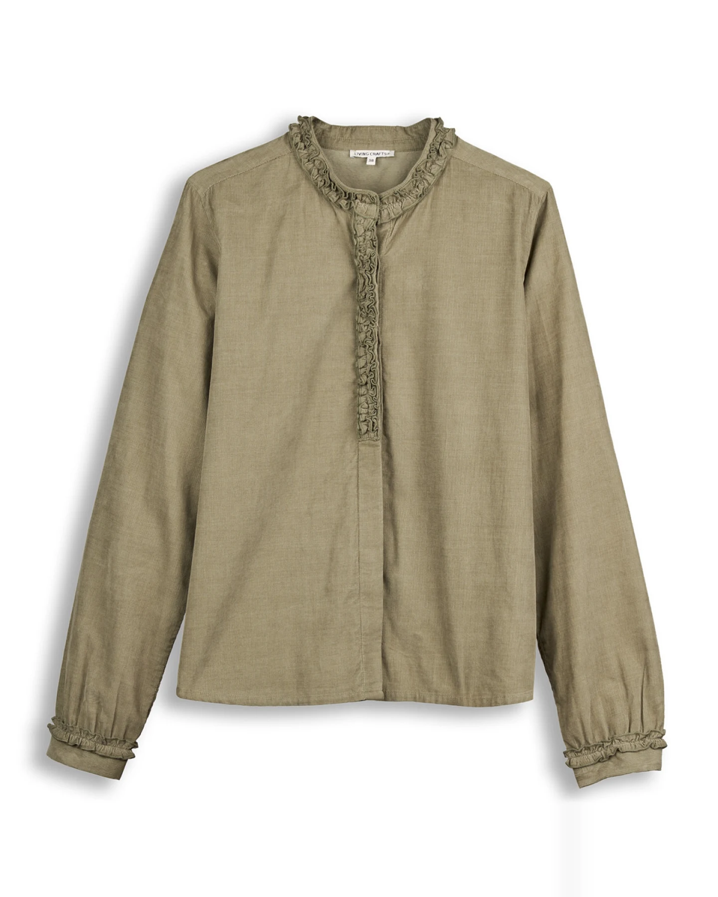 Damen Hemdbluse Khaki – Ansicht 2