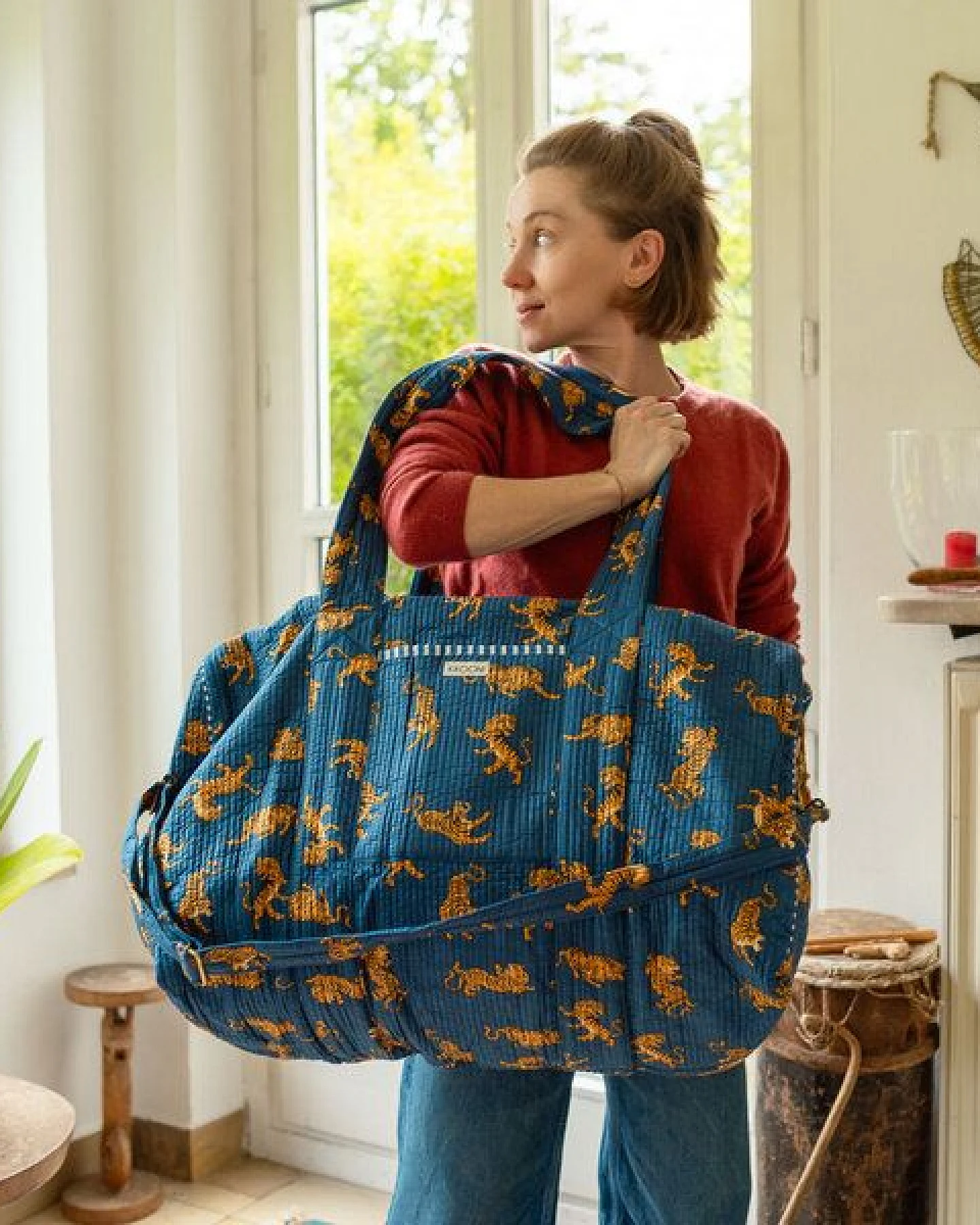 KIKOONI handgefertigte XXL Strand- und Reisetasche "K-BIG" – Ansicht 3