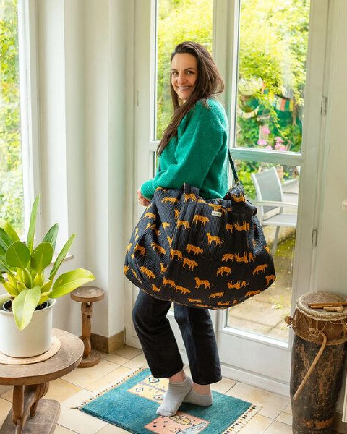 KIKOONI handgefertigte XXL Strand- und Reisetasche "K-BIG" – Ansicht 3
