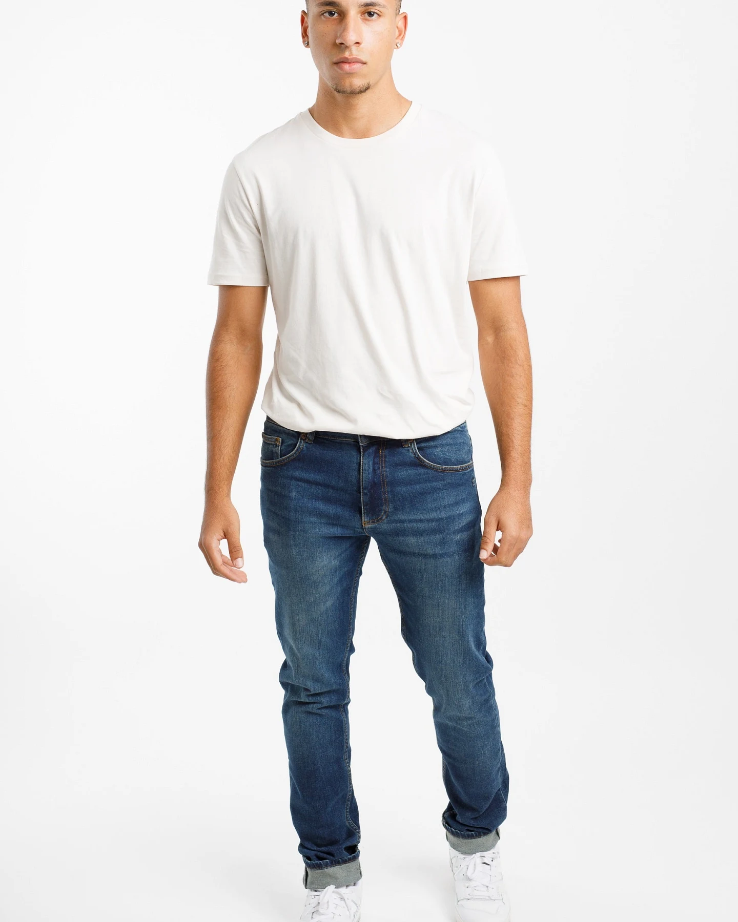 TORLAND Herren vegan Schmale Jeans Benny Dunkles Indigoblau – Ansicht 2