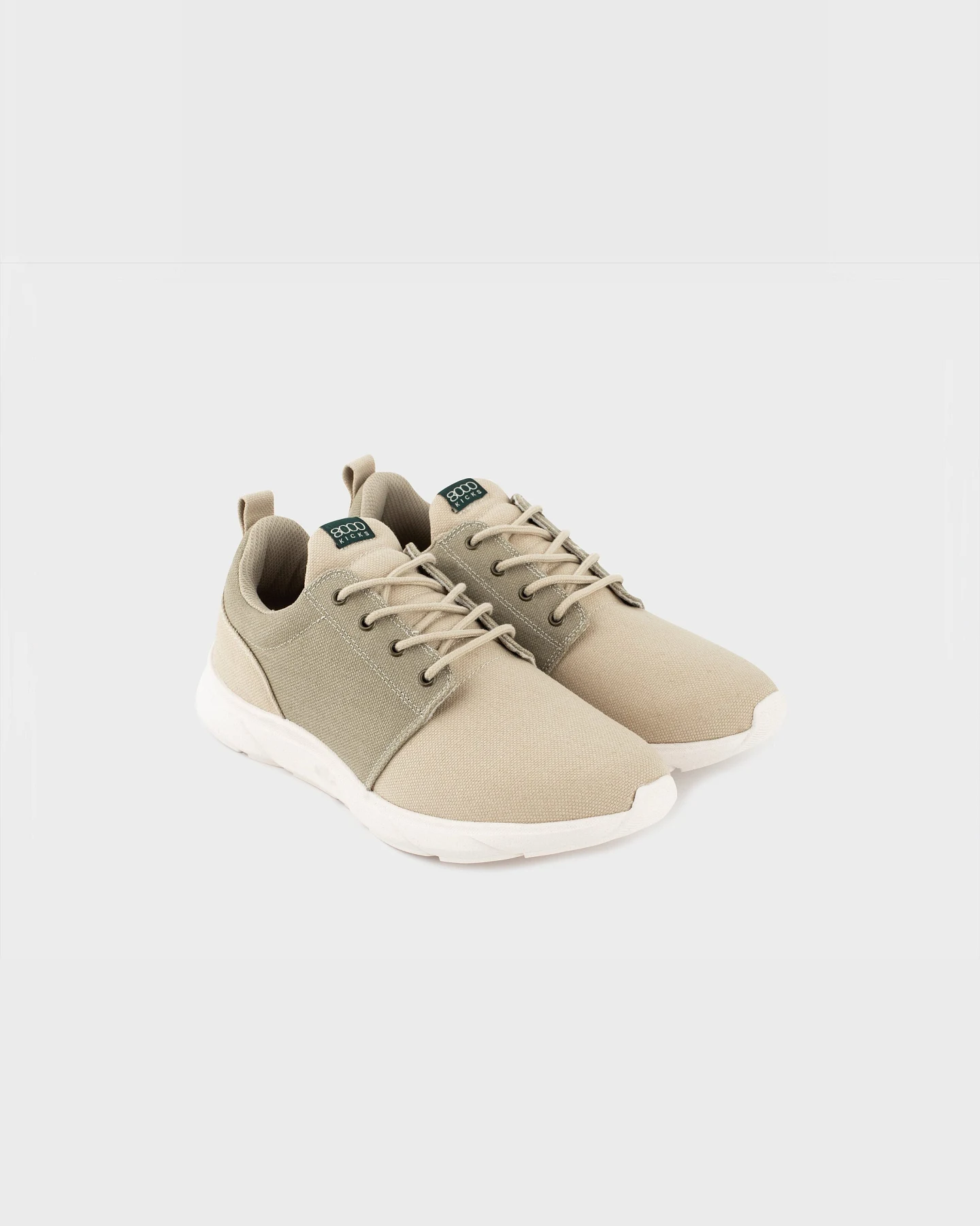 8000kicks EU Damen vegan Sneaker Damen Explorer V2 Beige Und Grün – Ansicht 2