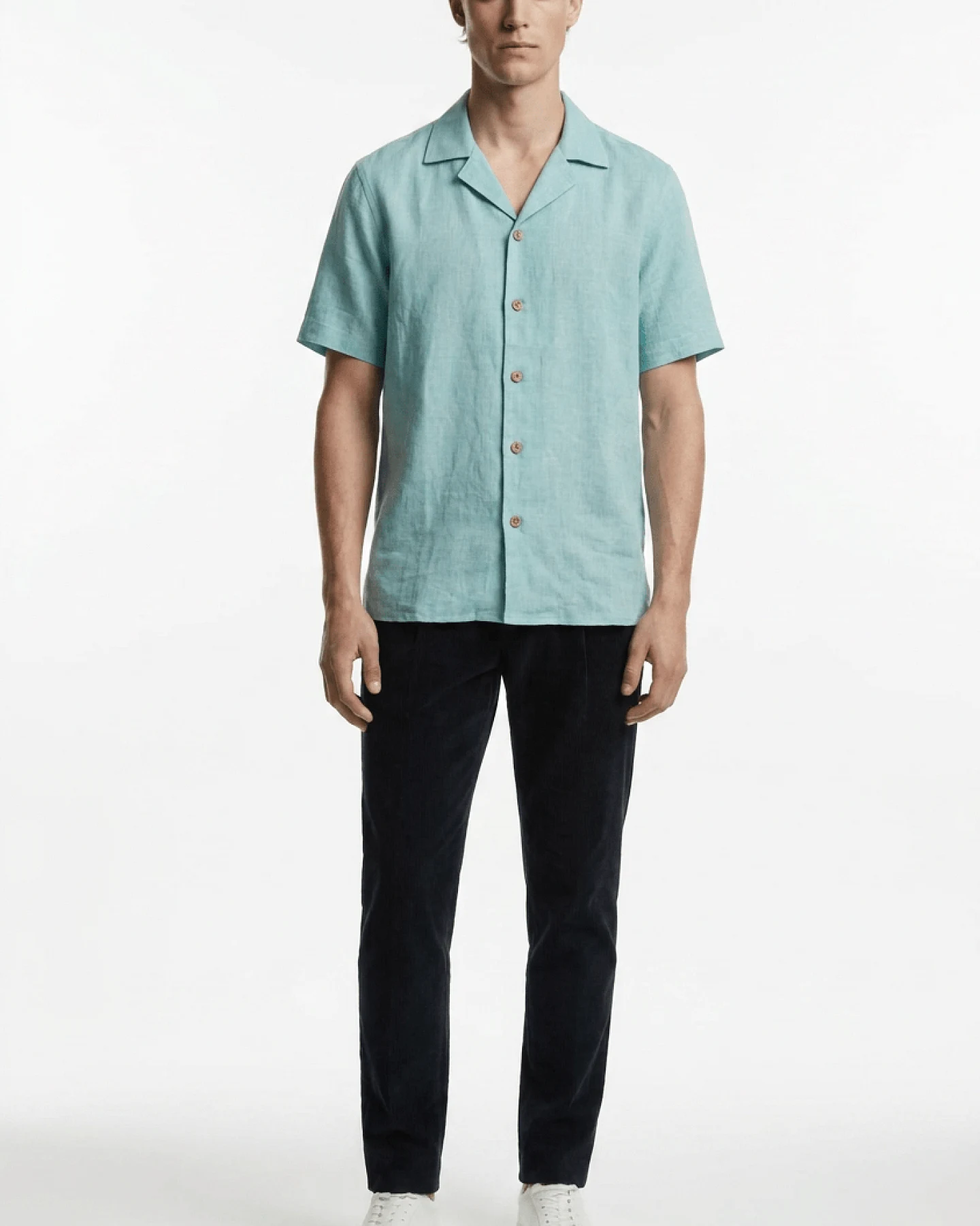 De IONESCU Herren vegan Horezu Aqua-Shirt – Ansicht 2