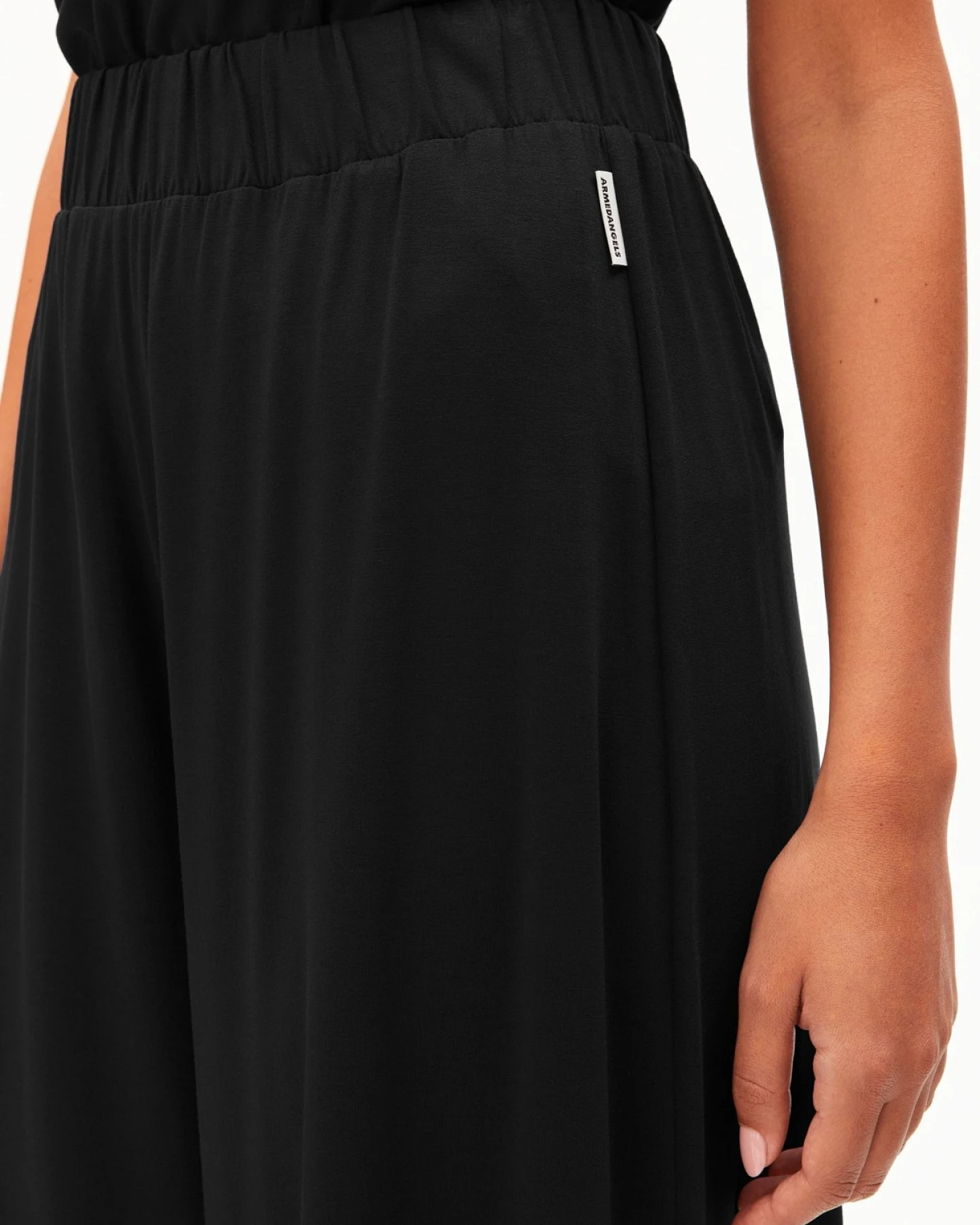 Hose Jersey Cropped Schwarz – Ansicht 3