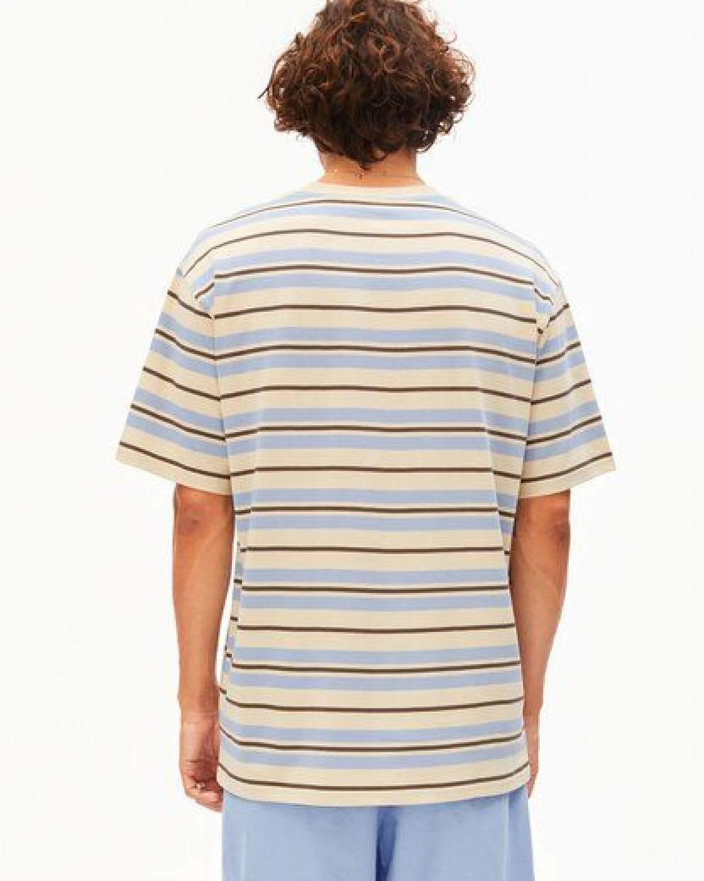ARMEDANGELS MAARKOS STRIPES Herren T-Shirt aus 100% Bio-Baumwolle – Ansicht 2