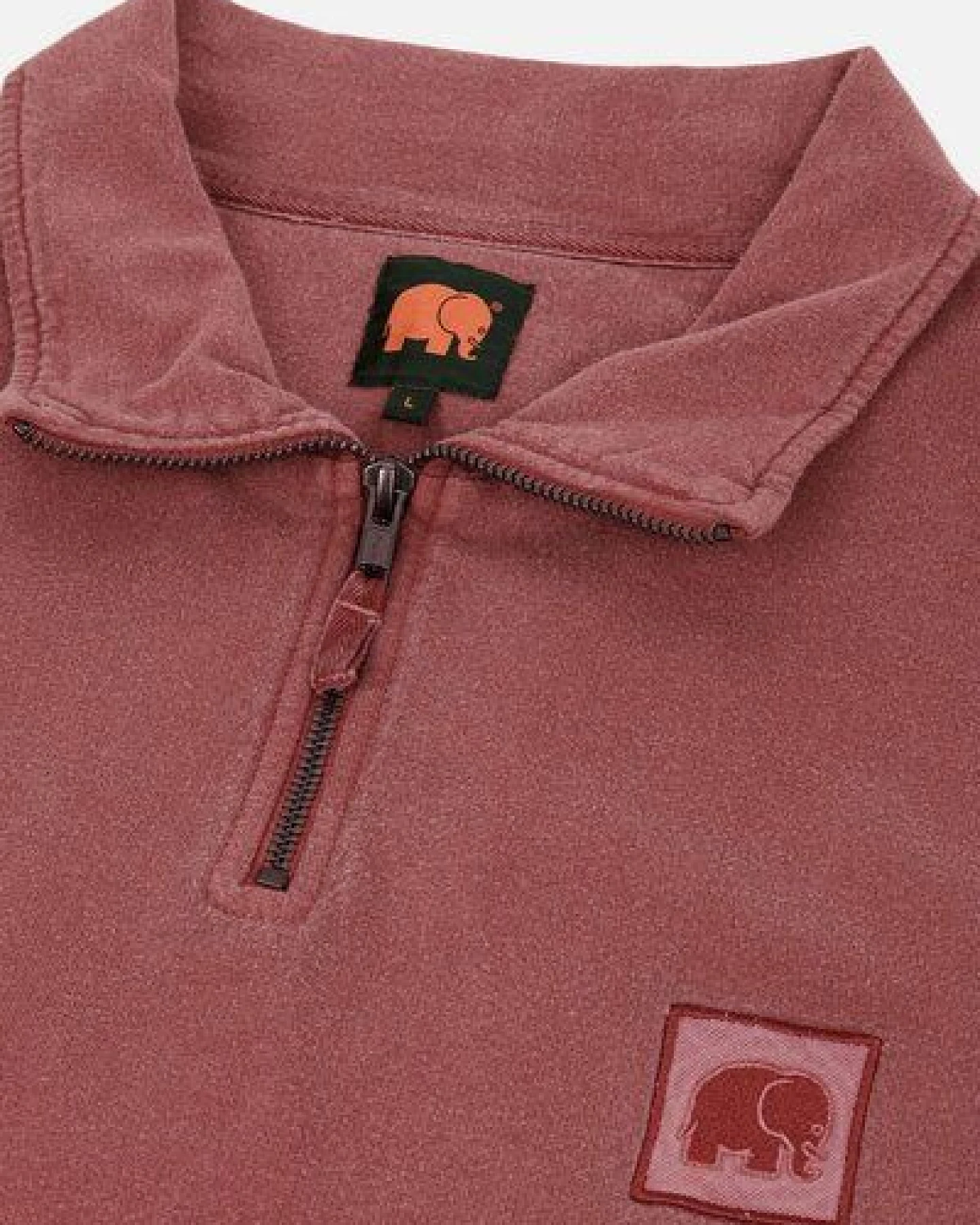 Trendsplant Sauce Loopback Pigment Dyed Half Zip Sweatshirt Burning Sky – Ansicht 4