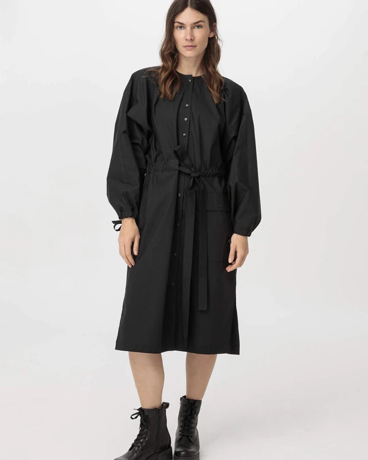 hessnatur Damen ZERO WASTE Kleid aus Bio-Baumwolle - schwarz - Größe 1size