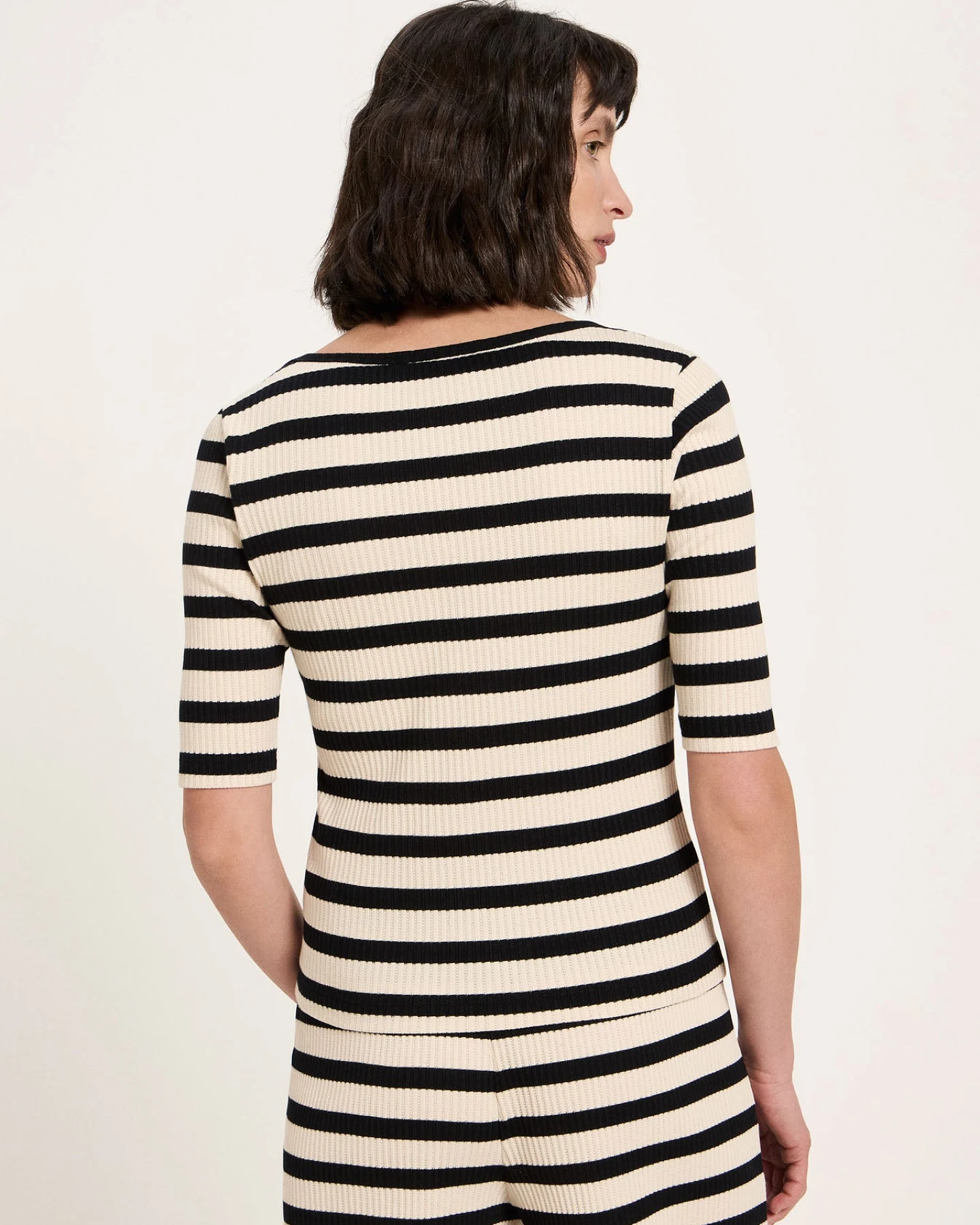 Halbarmshirt mit Streifen (GOTS) – Ansicht 4