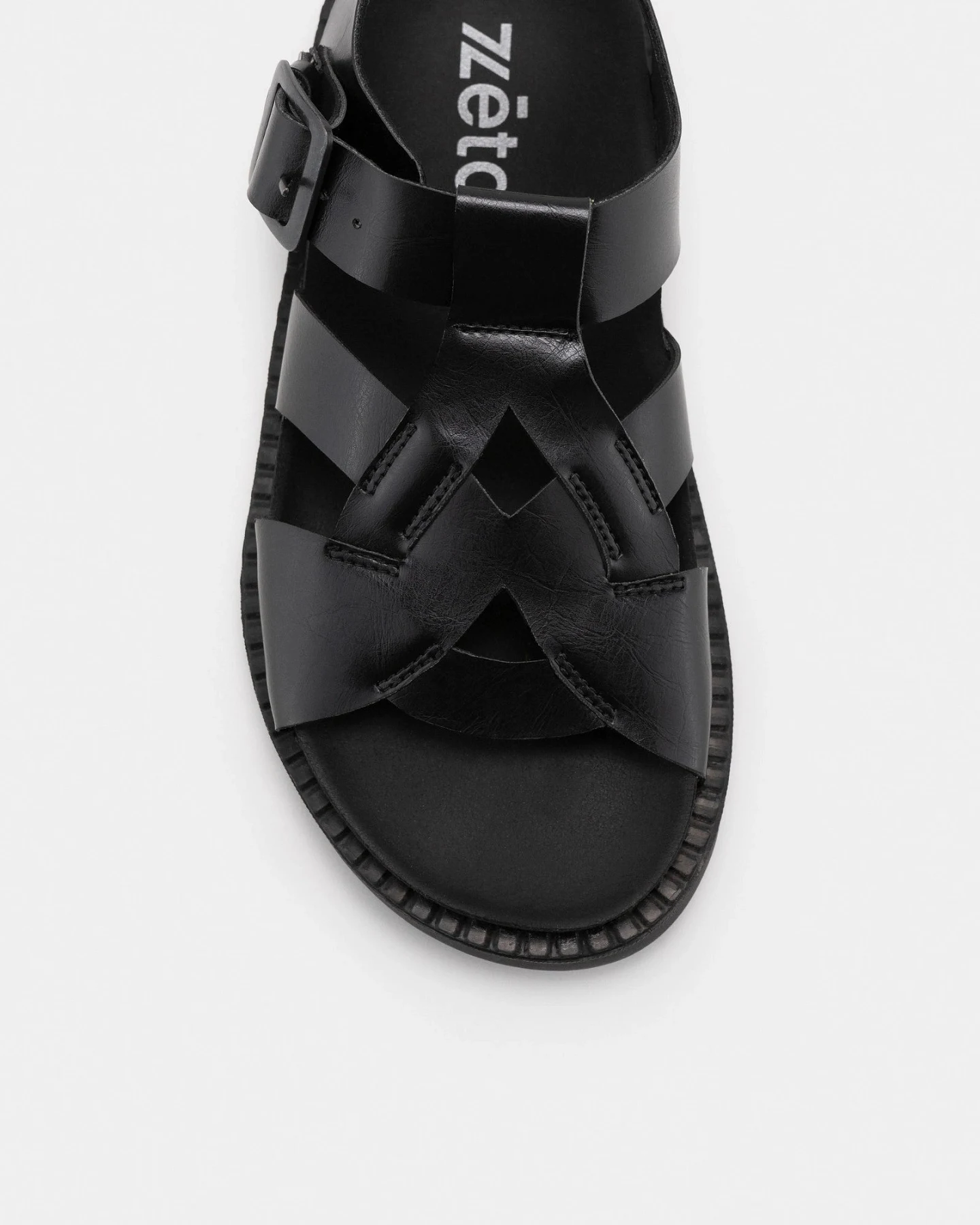 Zèta Damen vegan Sandalen Nazea Schwarz – Ansicht 2