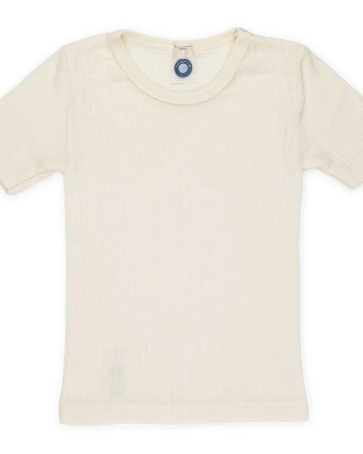 Cosilana - T-Shirt Baumwolle Wolle Seide natur