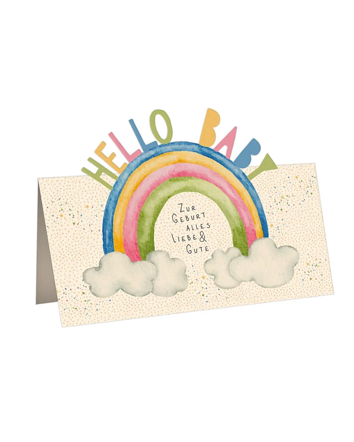 Skorpion - Geburtskarte Regenbogen "Hello Baby"