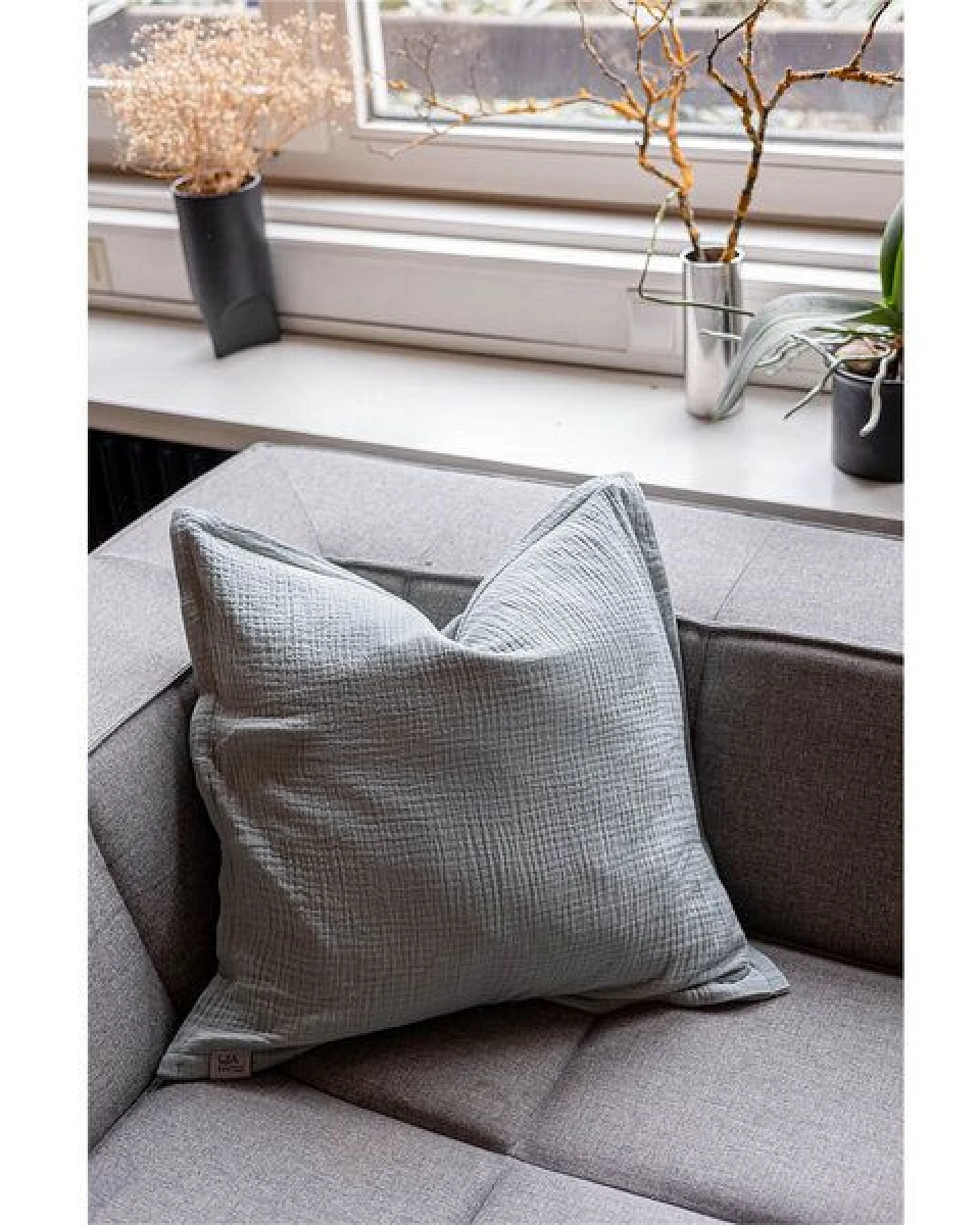 Hutch&Putch Musselin Sofakissenbezug - Kissenbezug - Zierkissen - aus 100% Bio-Baumwolle - Handmade in Germany – Ansicht 4