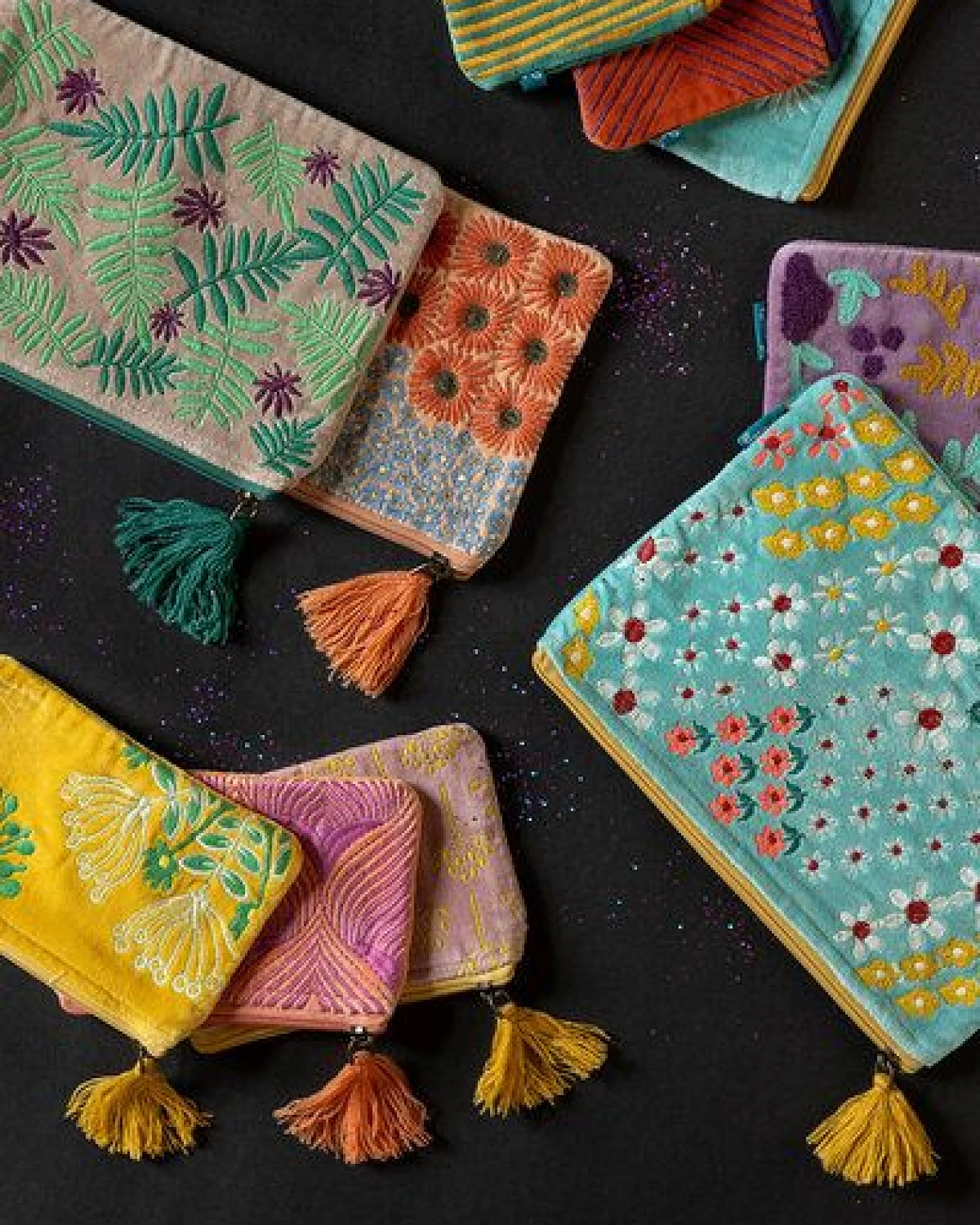 TRANQUILLO Samttäschchen in tollen Designs 16 x 10 cm – Ansicht 4