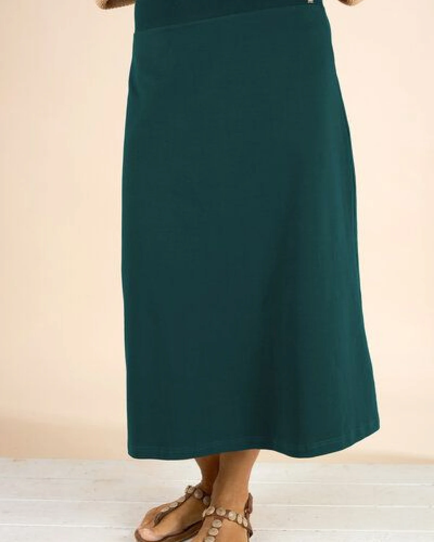 La Gitana Midirock - A-Linien Damen Rock aus Bio-Baumwolle. Modell: "Anella" – Ansicht 2