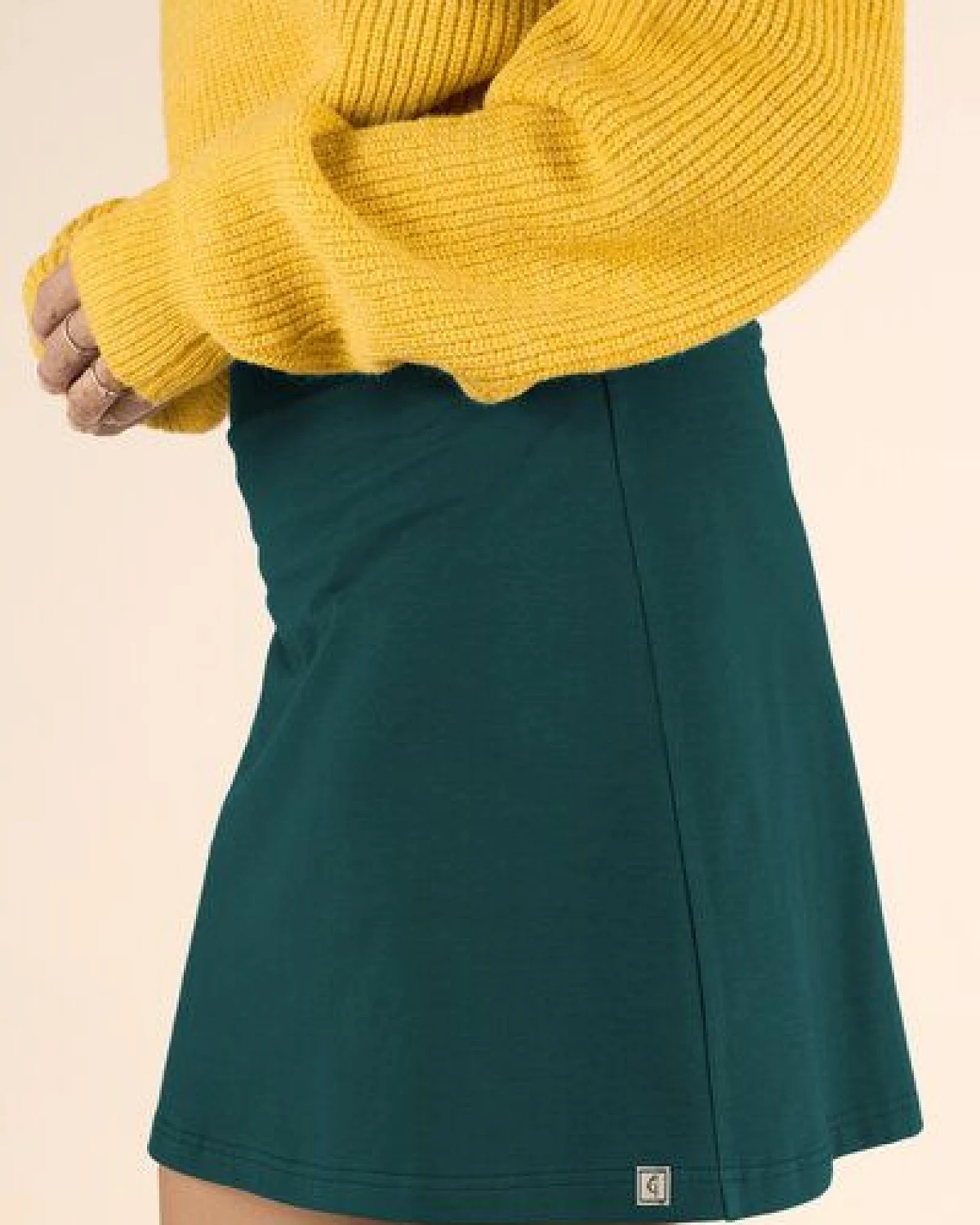 La Gitana Rock A-Linie „Junie“ – Standardlänge, aus Bio-Baumwolljersey – fair – Ansicht 3