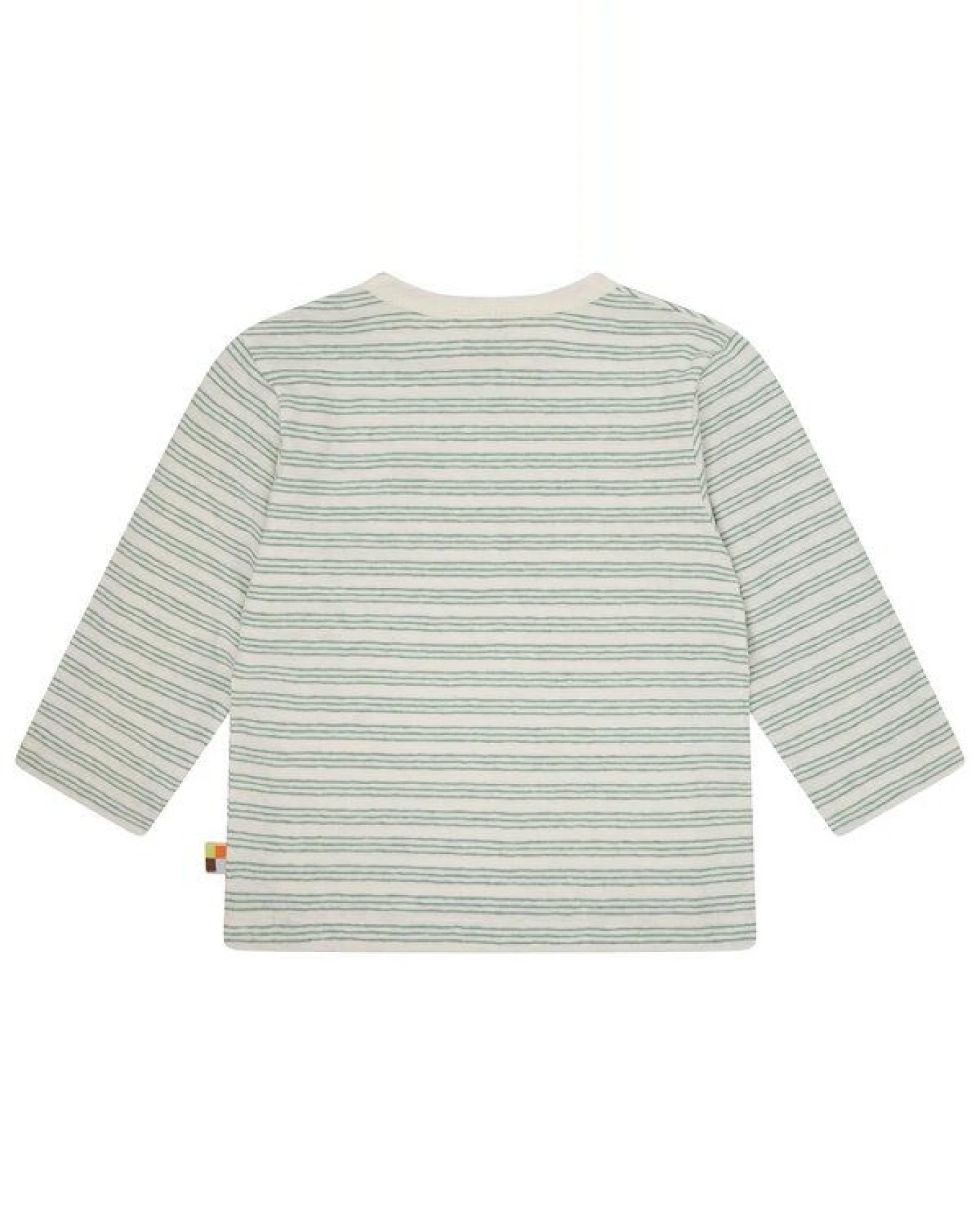 loud + proud Babys & Kinder Shirt Streifen mit Leinen, GOTS-zertifiziert – Ansicht 2