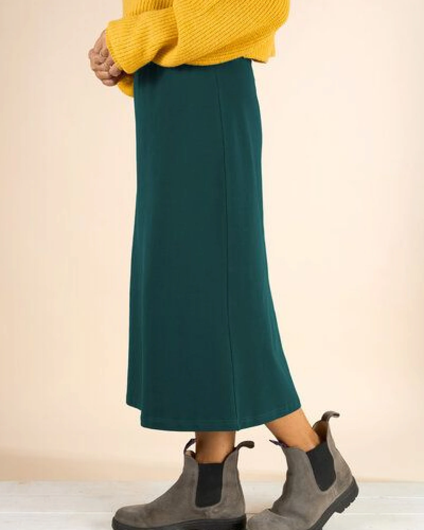 La Gitana Midirock - A-Linien Damen Rock aus Bio-Baumwolle. Modell: "Anella" – Ansicht 4