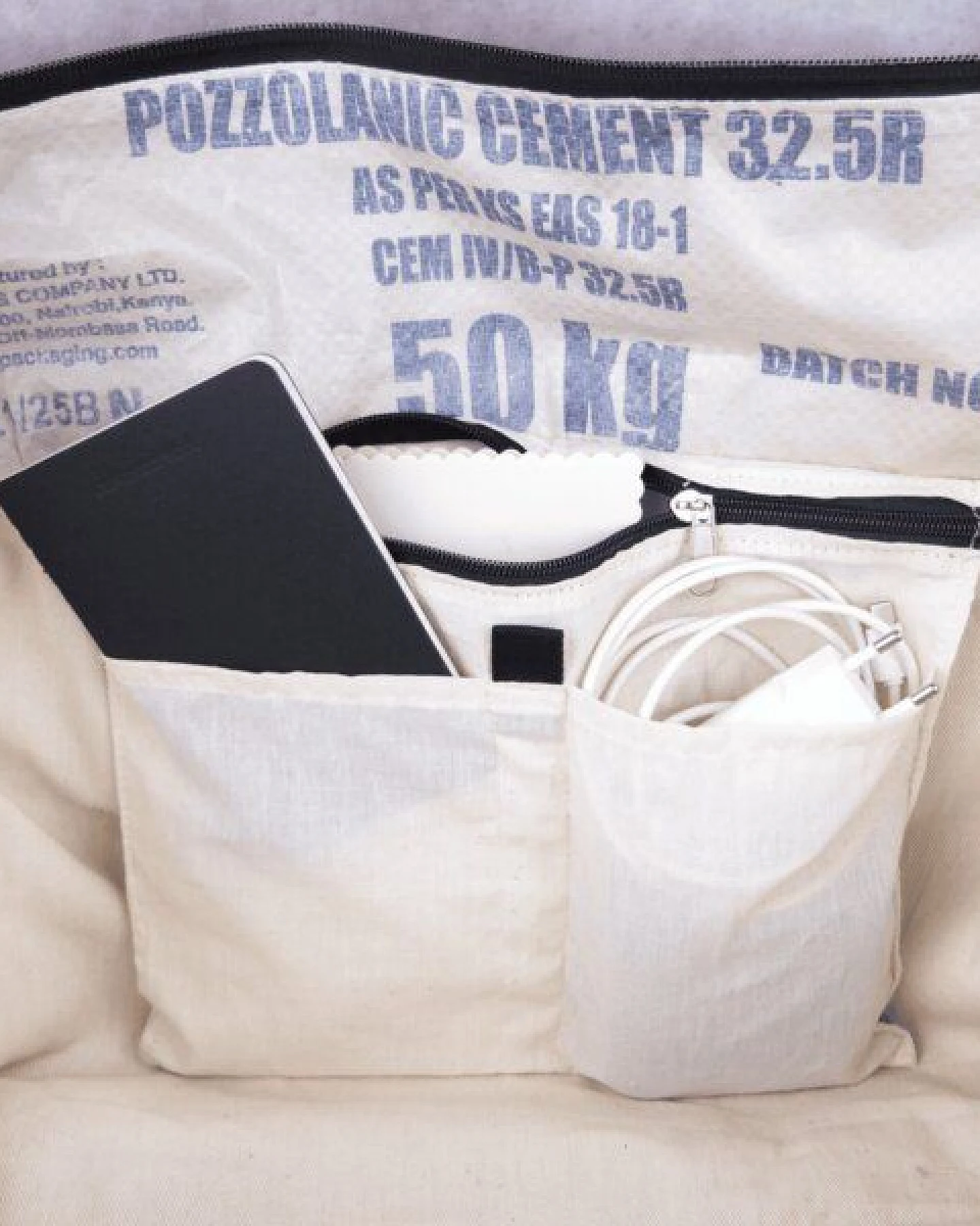 Nyuzi Blackwhite Upcycling Multishopper – Ansicht 3