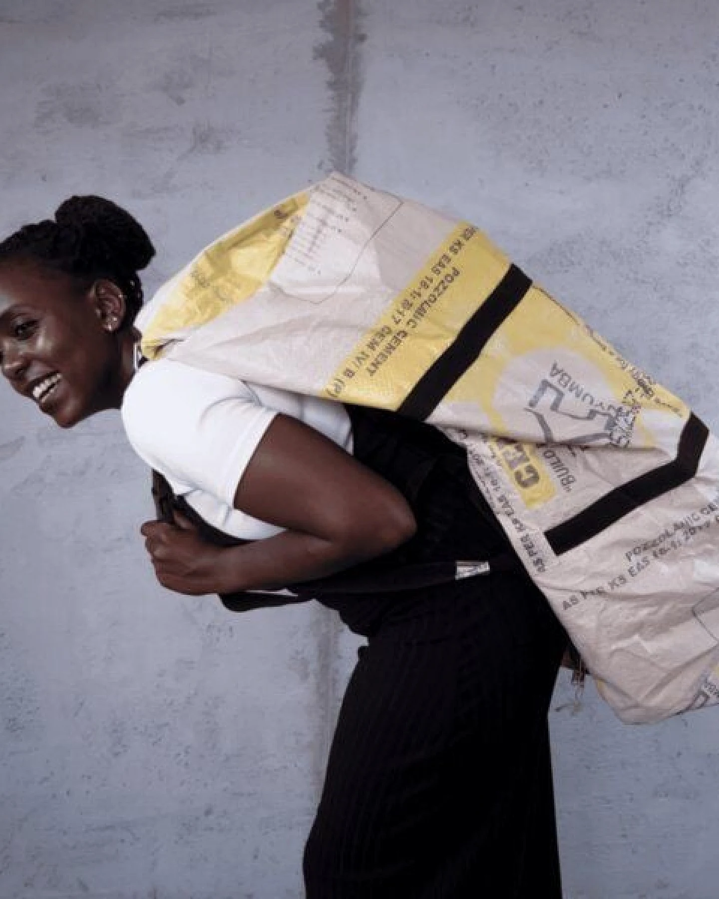 Nyuzi Blackwhite Upcycling Travelbag XL – Ansicht 2
