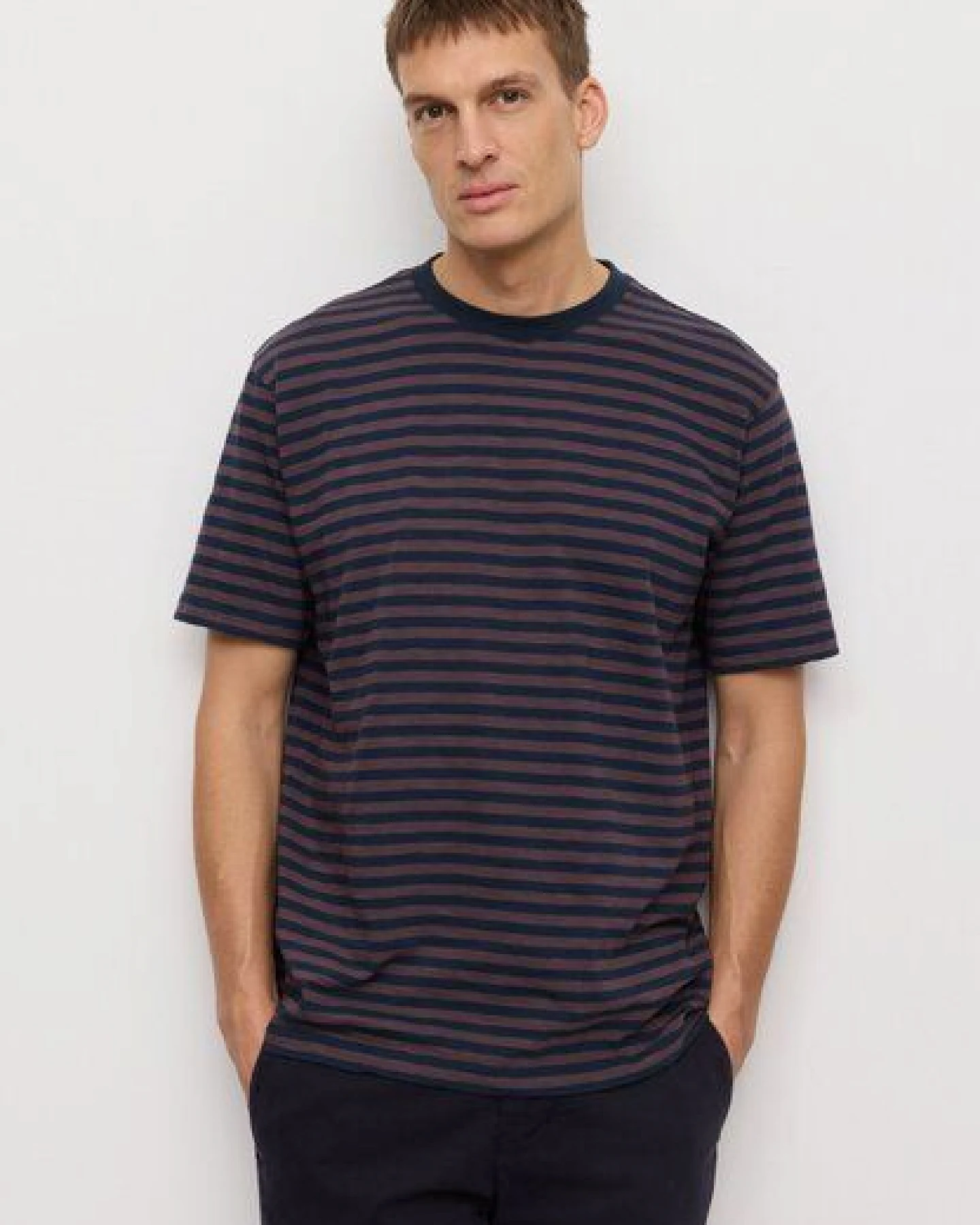 Herren T-Shirt aus Bio-Baumwolle - DELONIX STRIPES - recolution – Ansicht 2