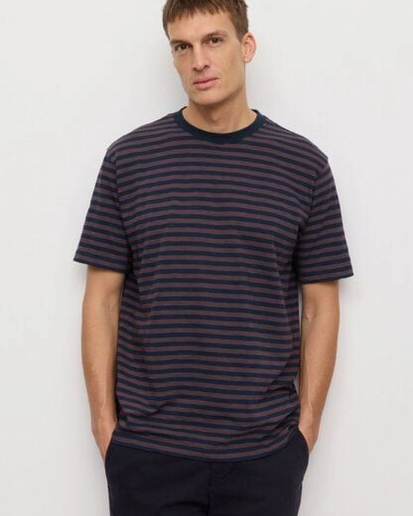Herren T-Shirt aus Bio-Baumwolle - DELONIX STRIPES - recolution – Ansicht 2