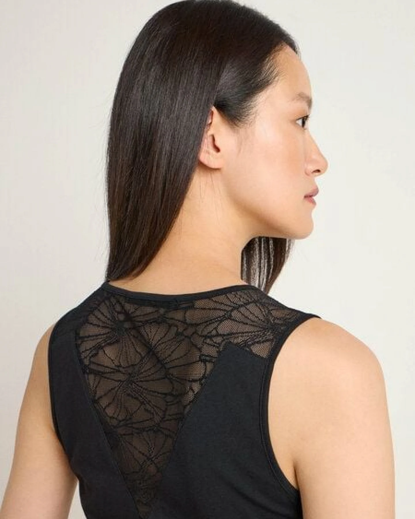 LANIUS Top mit Spitzeneinsatz aus Bio-Baumwolle – Ansicht 4