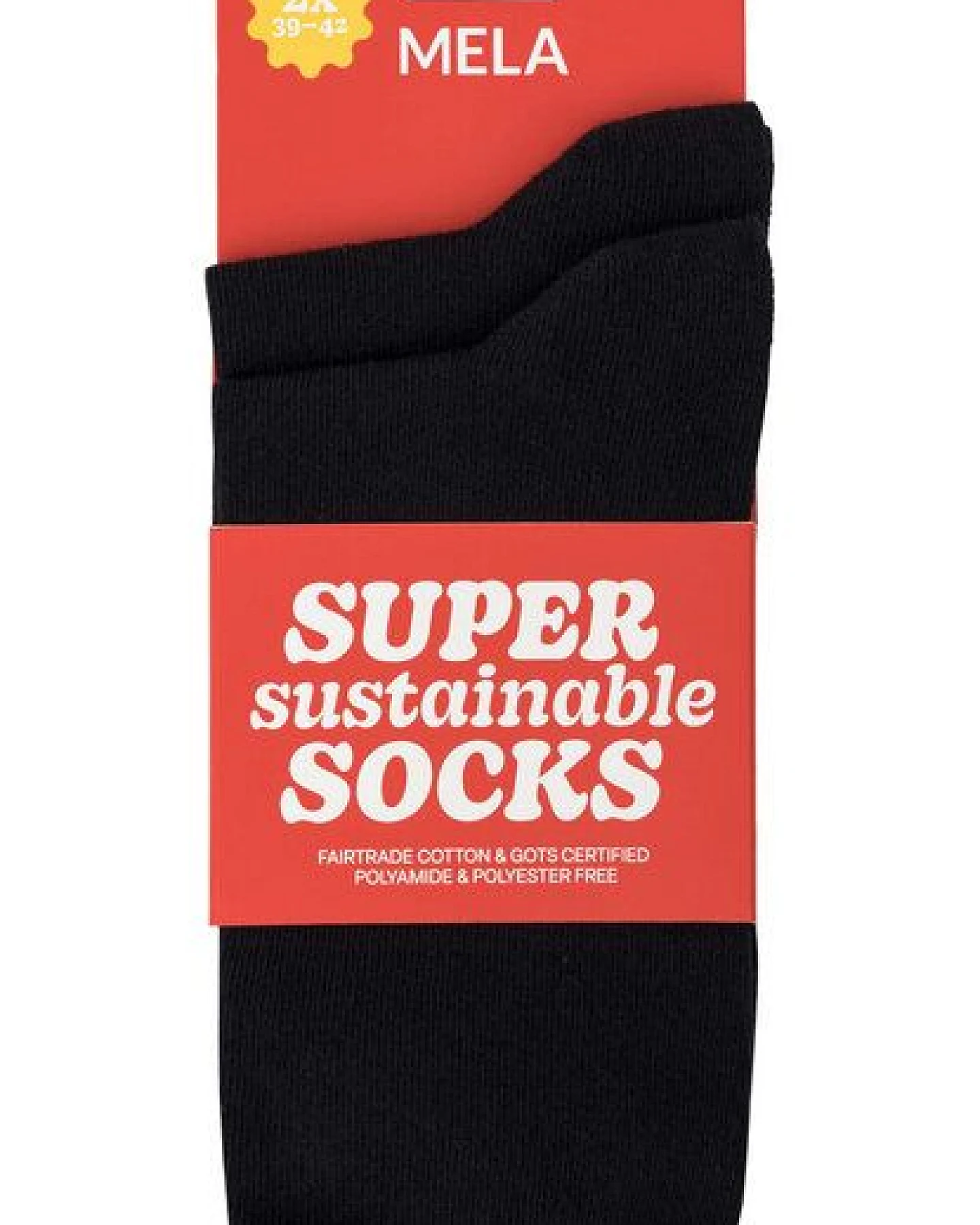 MELA Rollsaum Socken 2 Paare aus 100% Bio-Baumwolle – Ansicht 2